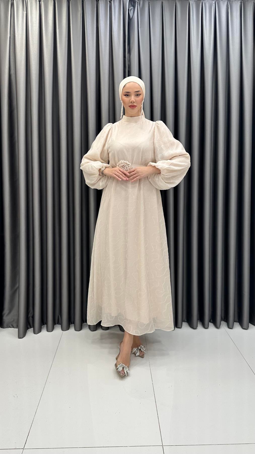 1016 Y Bayan Elbise-Taş