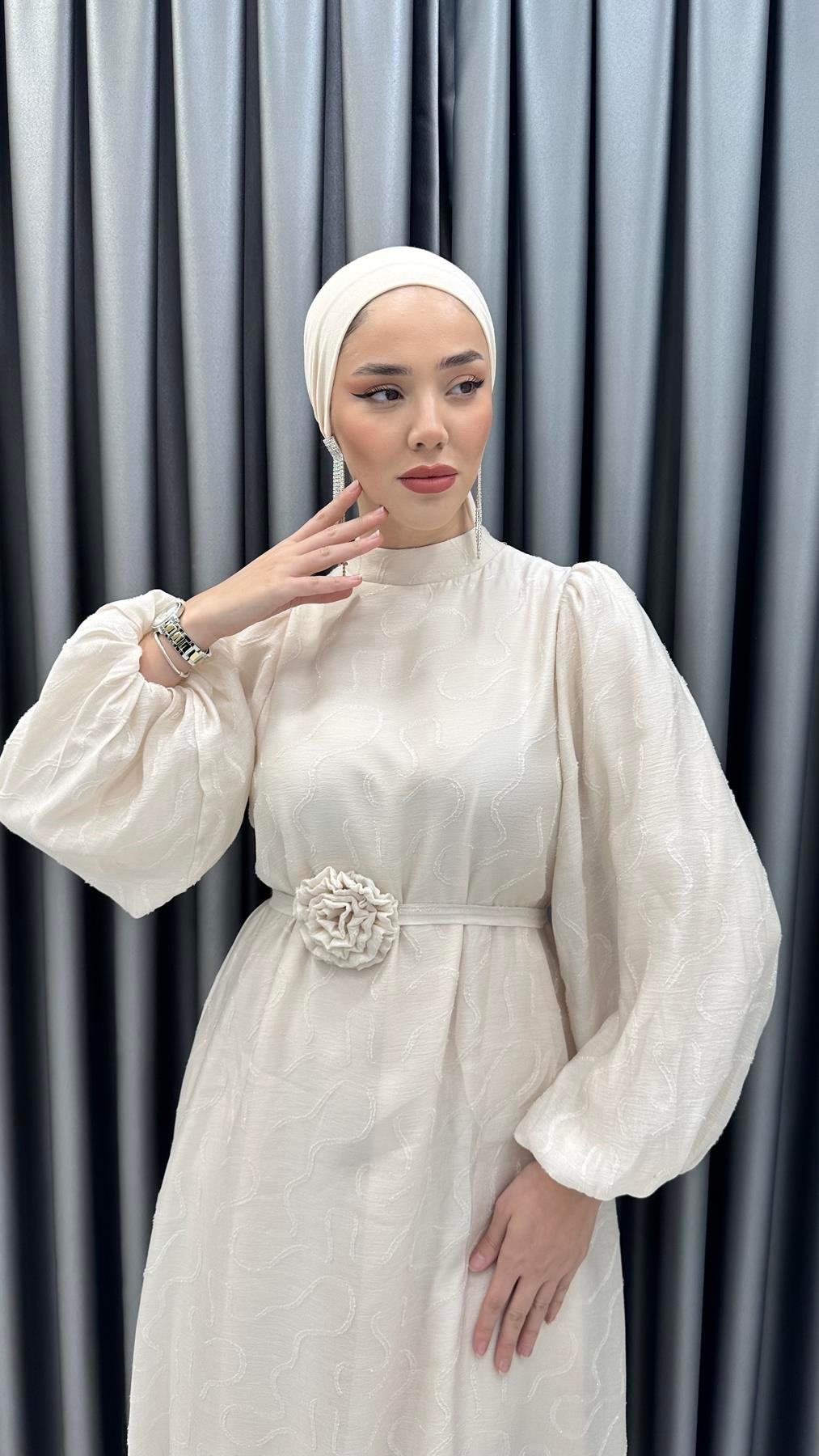 1016 Y Bayan Elbise-Taş