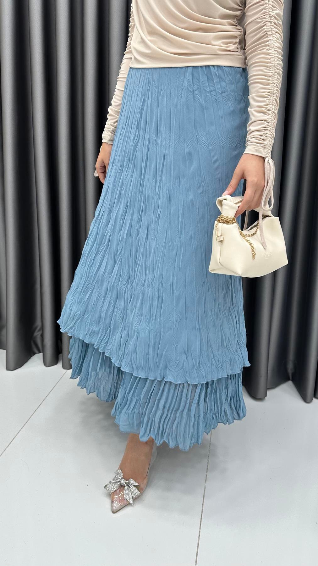 1161 O Bayan Etek-Mavi