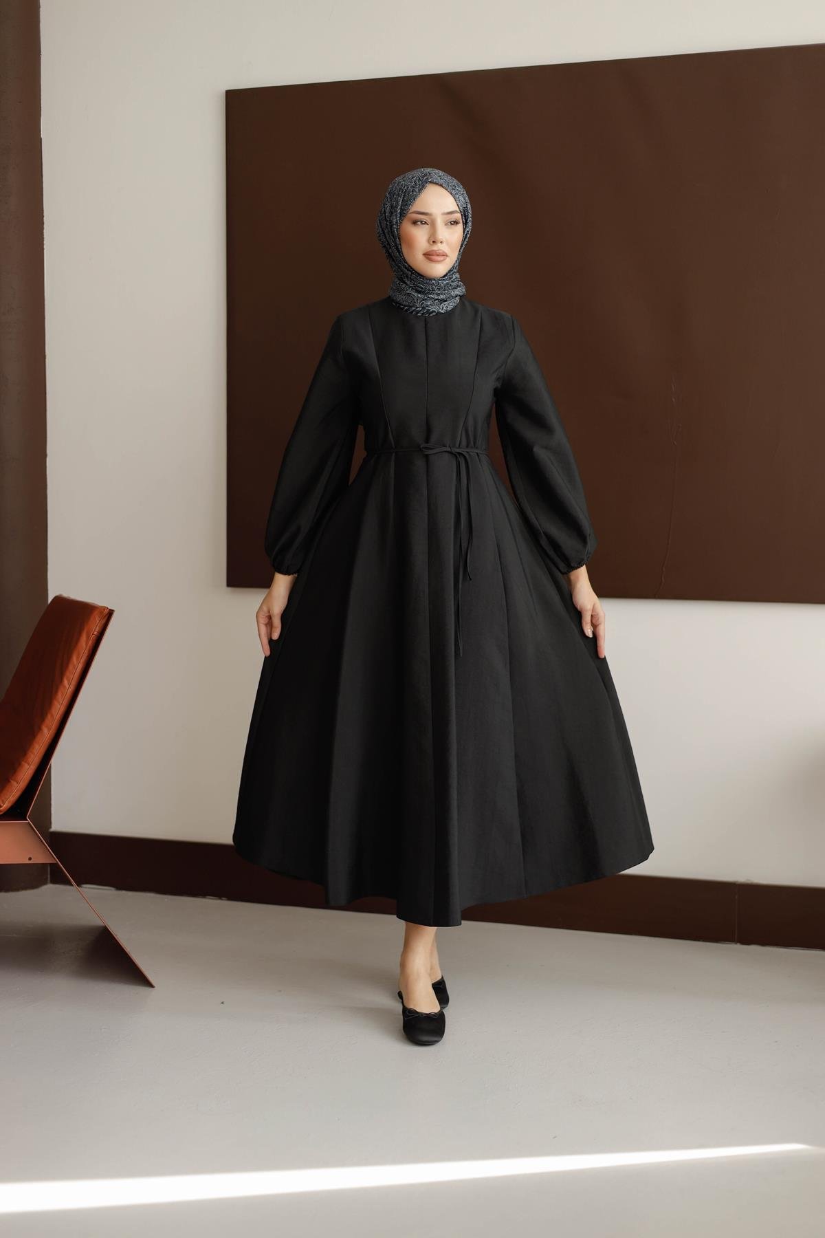 1162 Y Bayan Elbise-Siyah