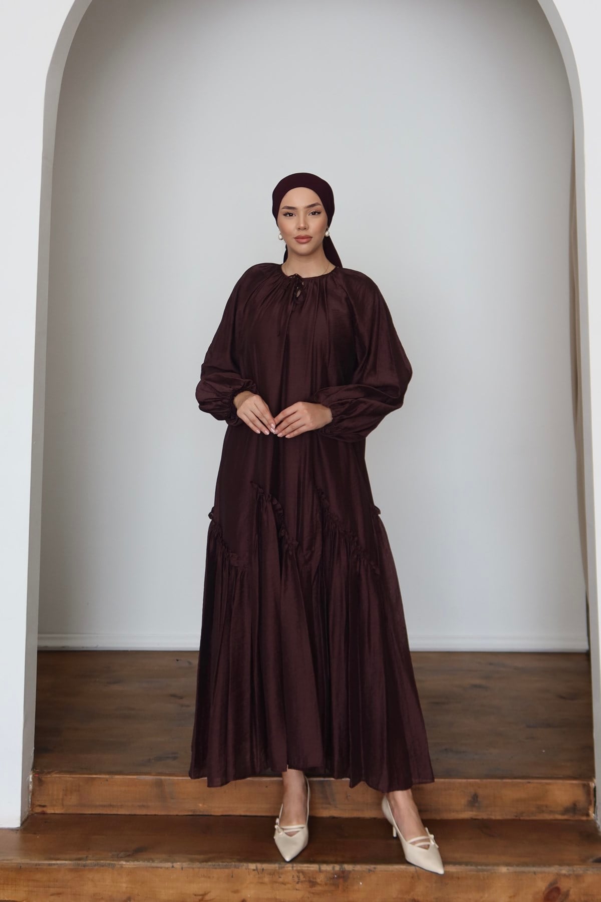 1253 Y Bayan Elbise-Mor