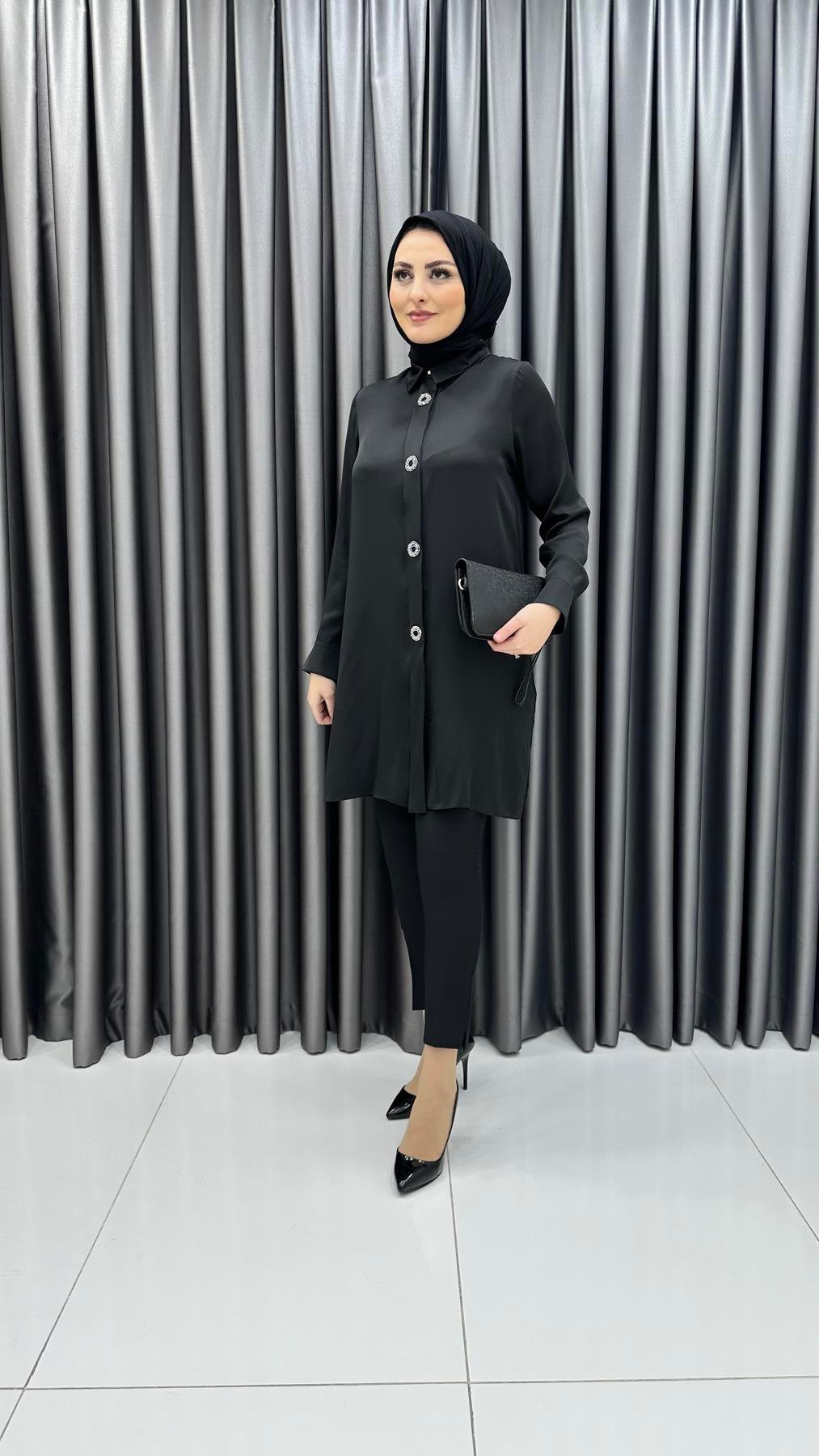 1450 Lagoon Tunik-Siyah