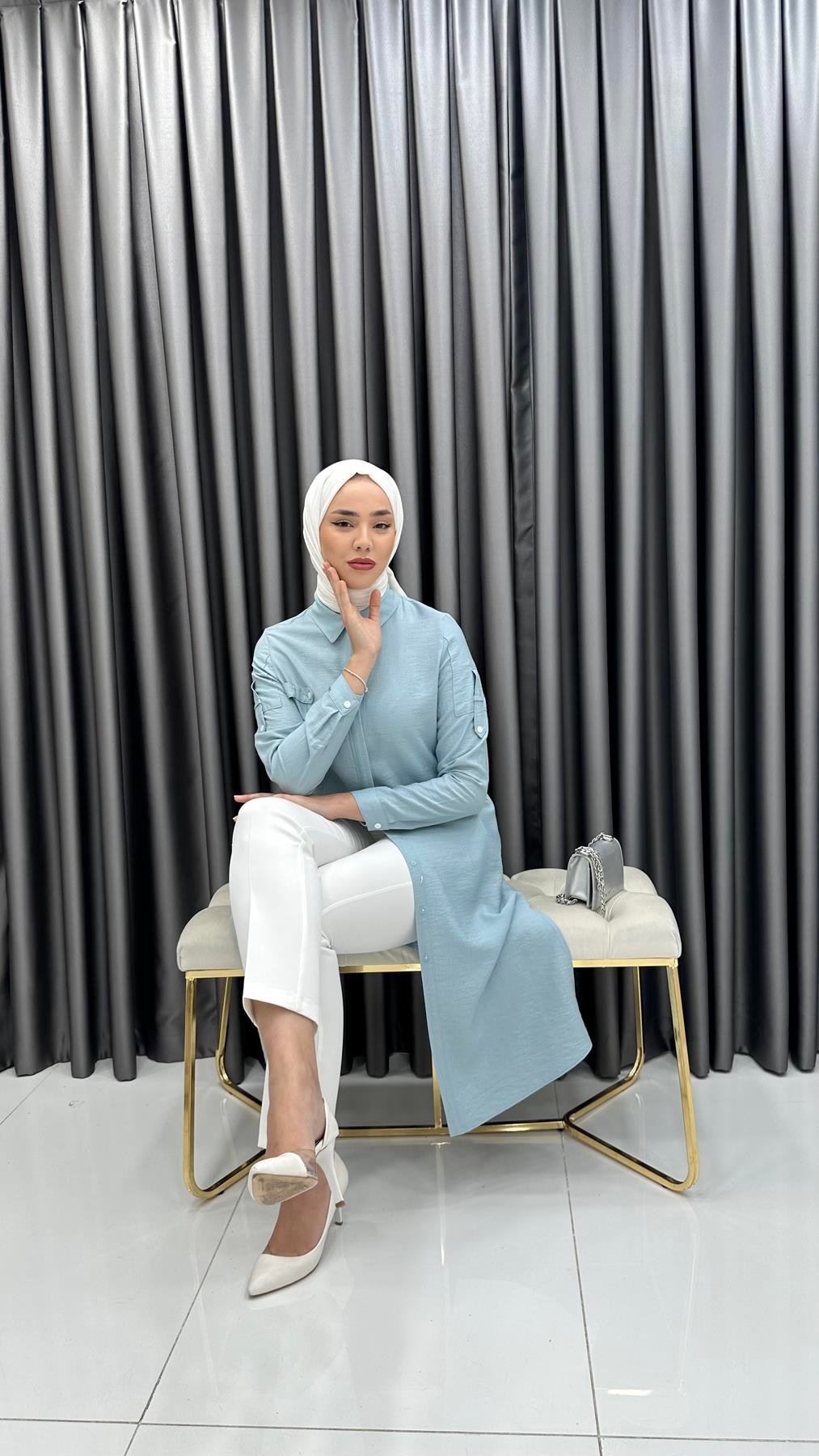 1455 Meyra Tunik-Bebe Mavi