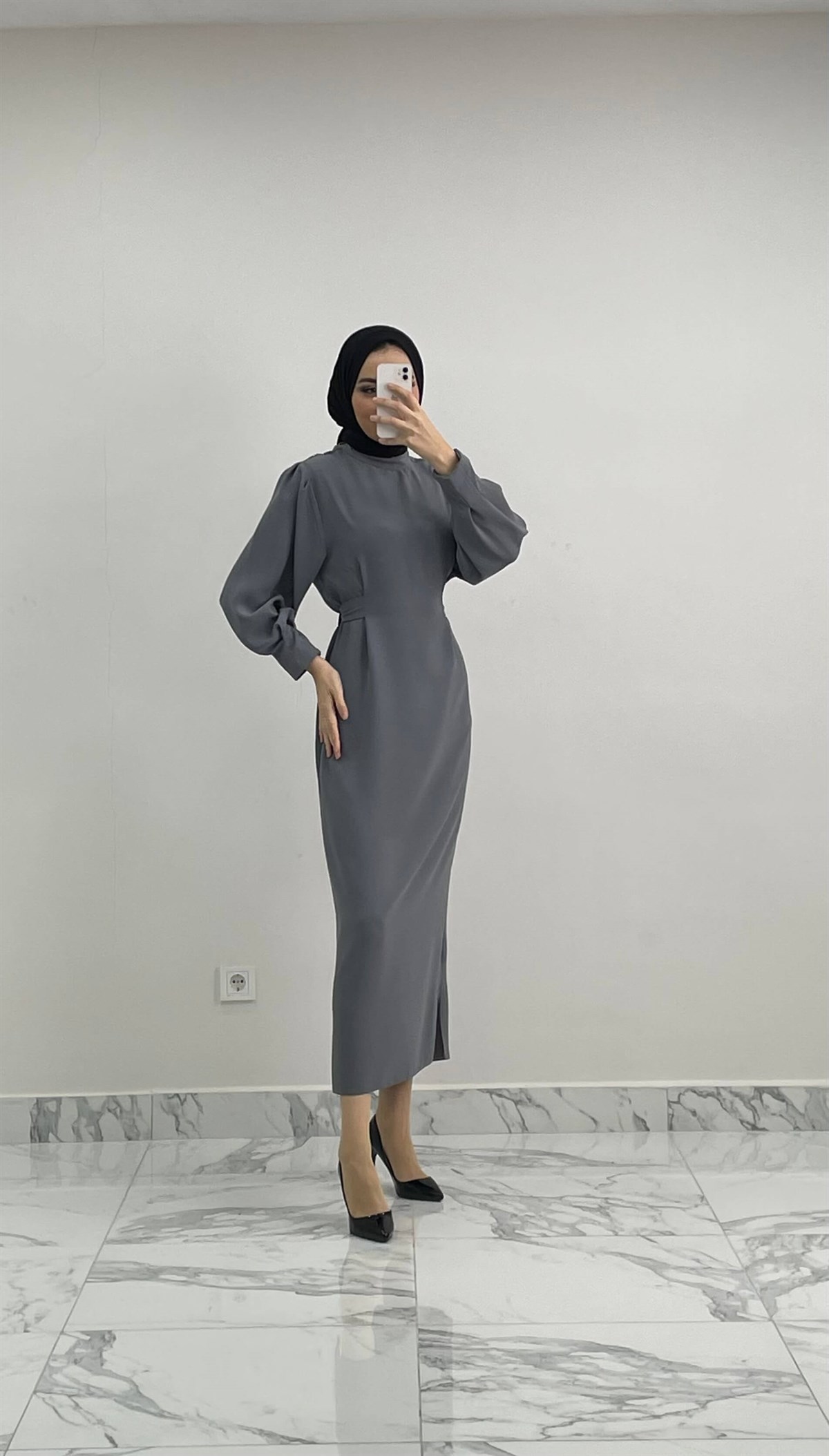 1522 R Düğmeli Elbise