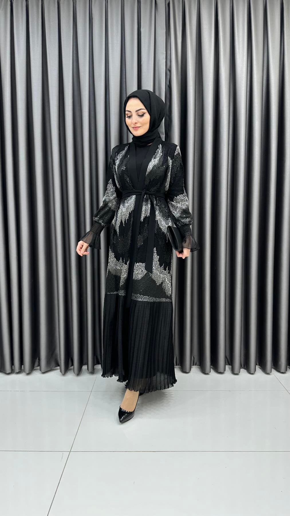 1785 O Abaya Takım-Siyah