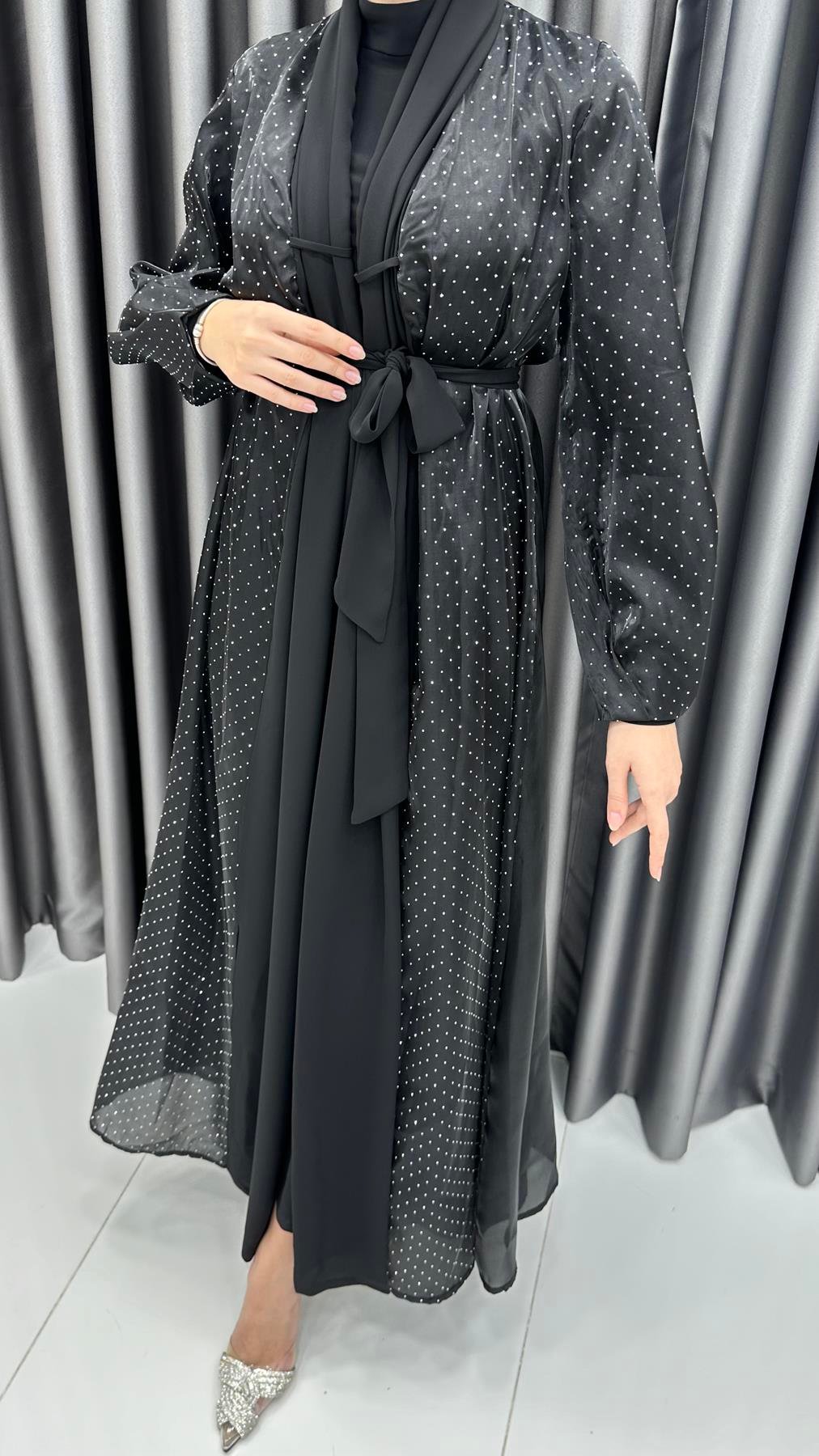 1966 Abaya Takım-Siyah