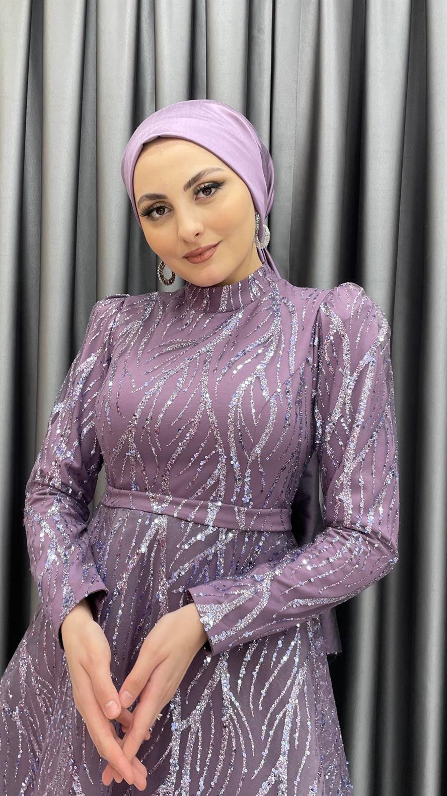 2285 N Abiye Elbise-Lila