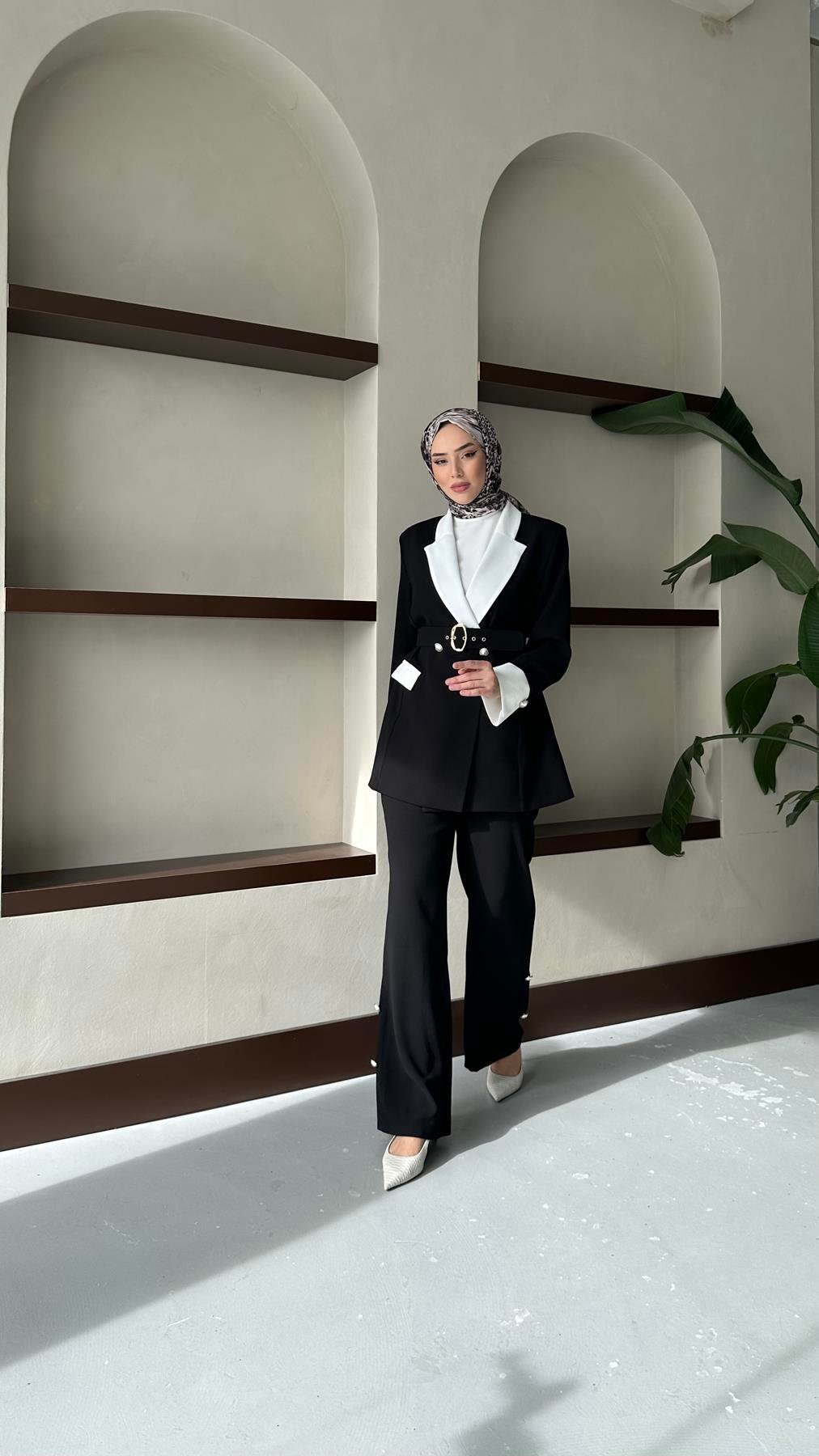 2375 O Bayan Takım-Siyah