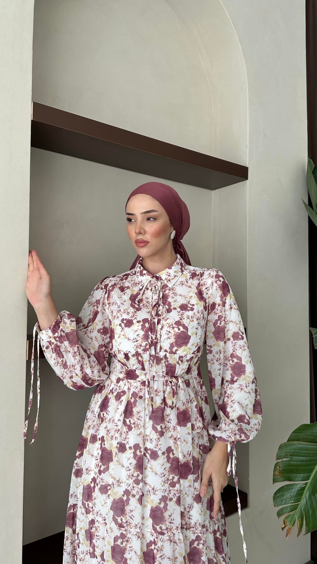 3055 S Bayan Elbise-Lila