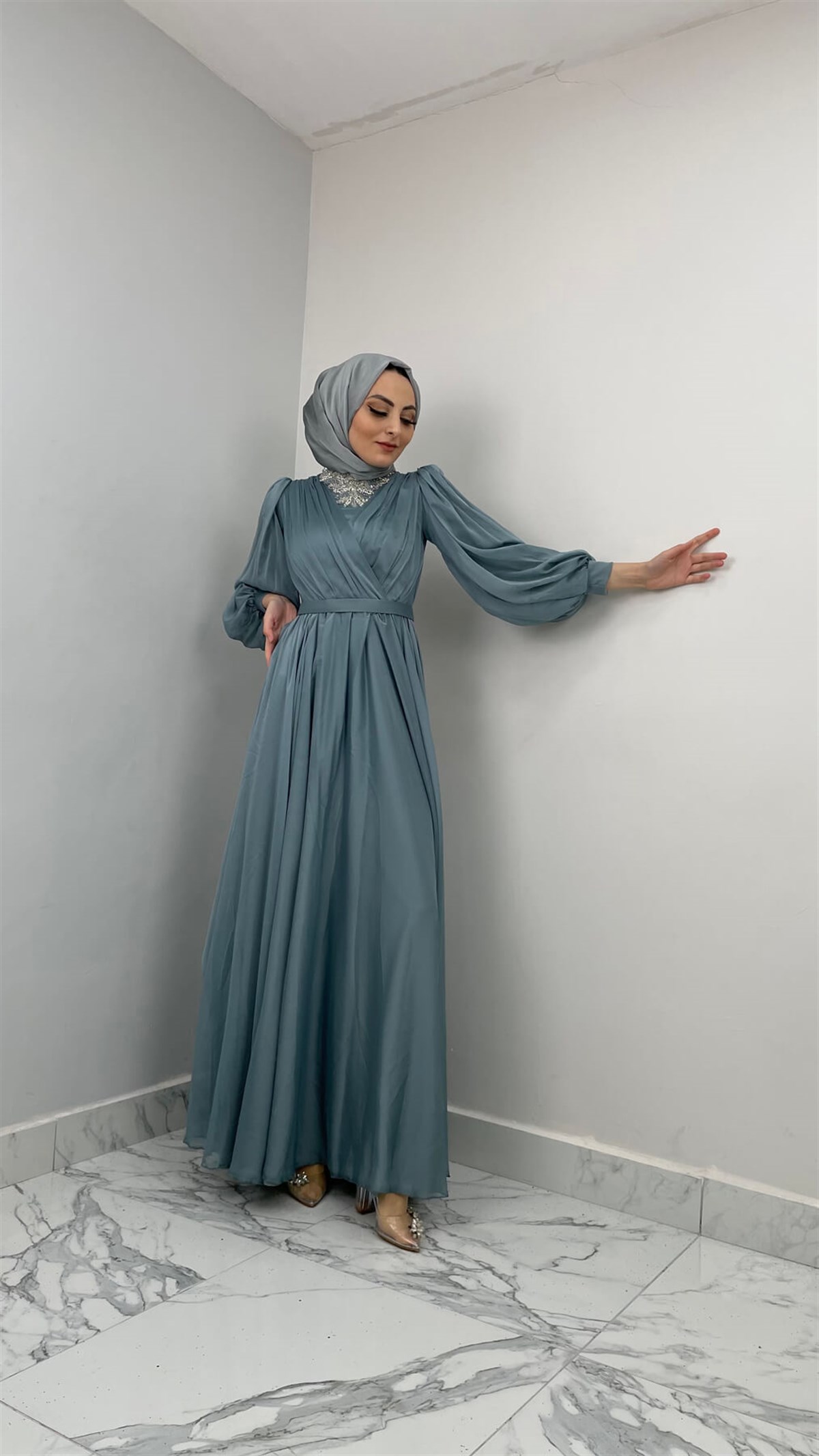 4055 Bayan Abiye Elbise