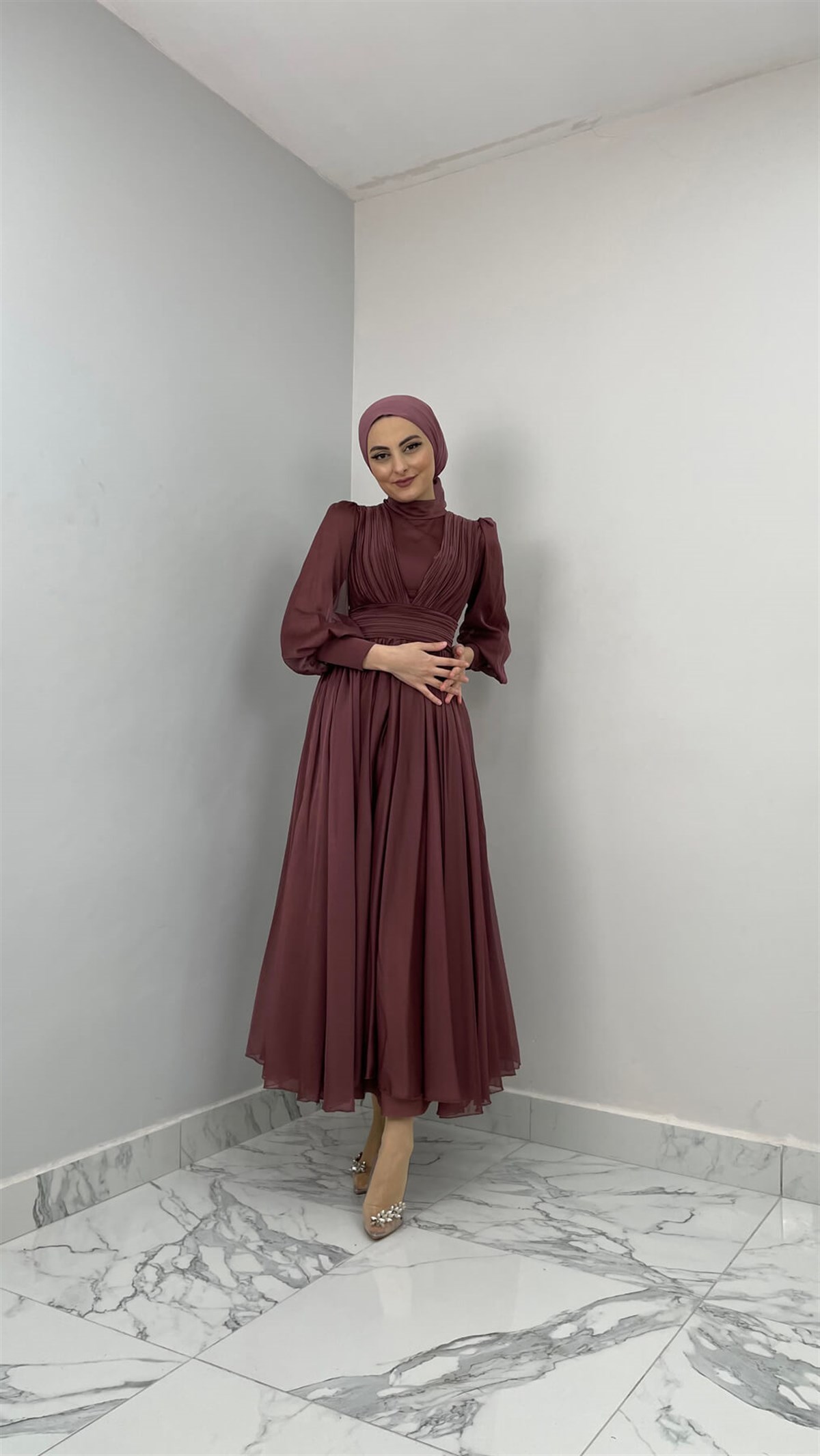 4377 Bayan Abiye Elbise