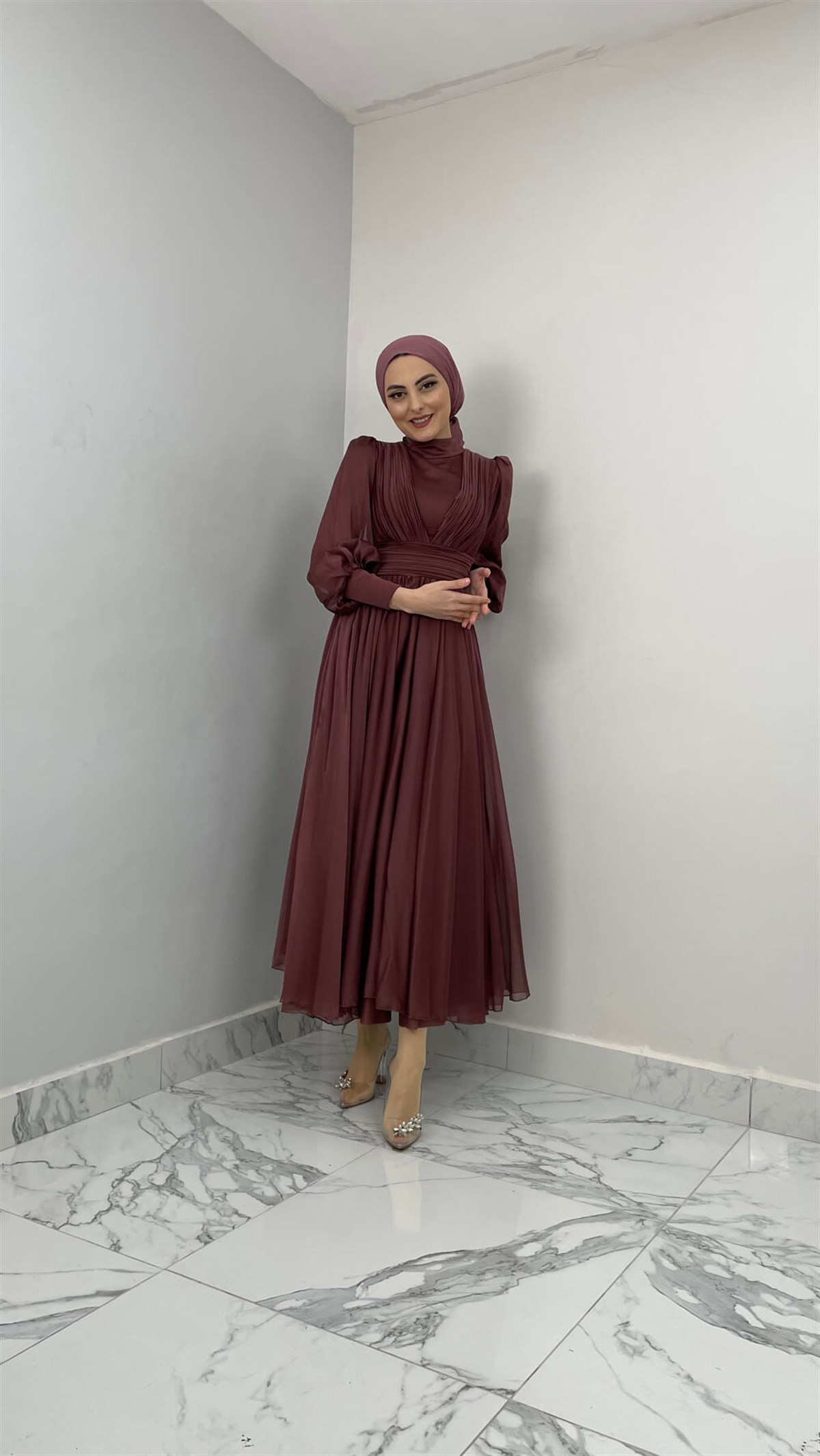 4377 Bayan Abiye Elbise