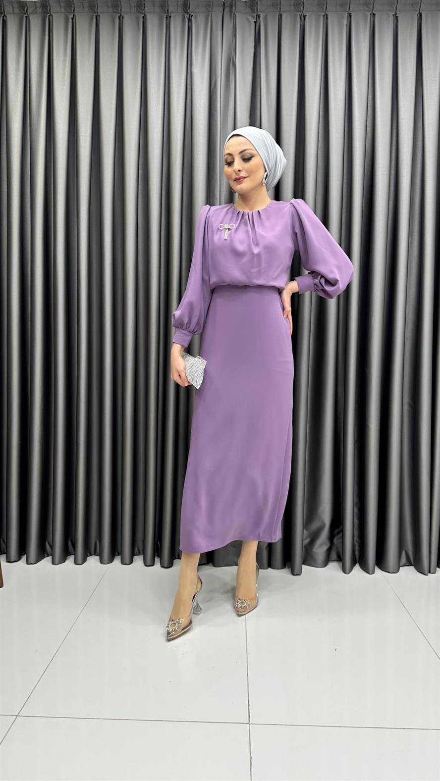 4784 S Bayan Elbise-Lila