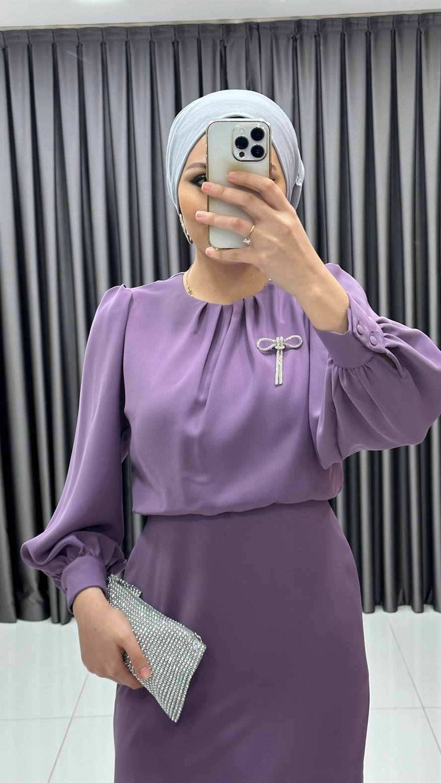 4784 S Bayan Elbise-Lila