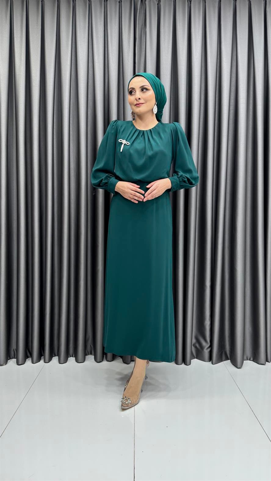 4784 S Bayan Elbise-Zümrüt