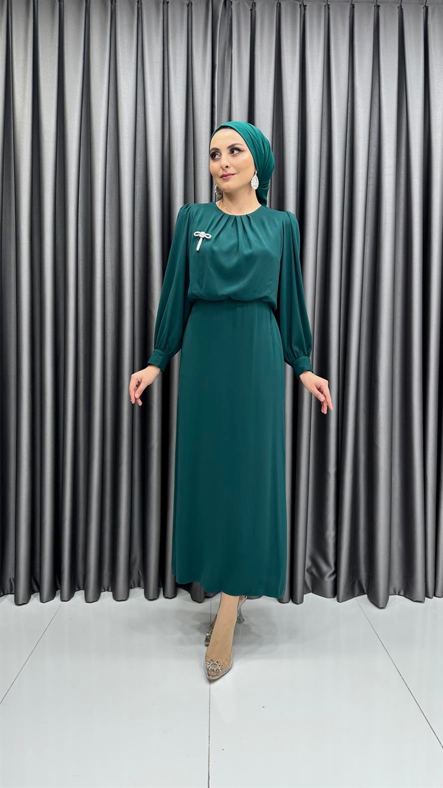 4784 S Bayan Elbise-Zümrüt