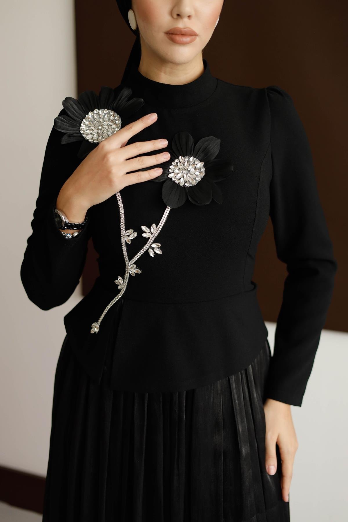 4788 T Abiye Elbise-Siyah