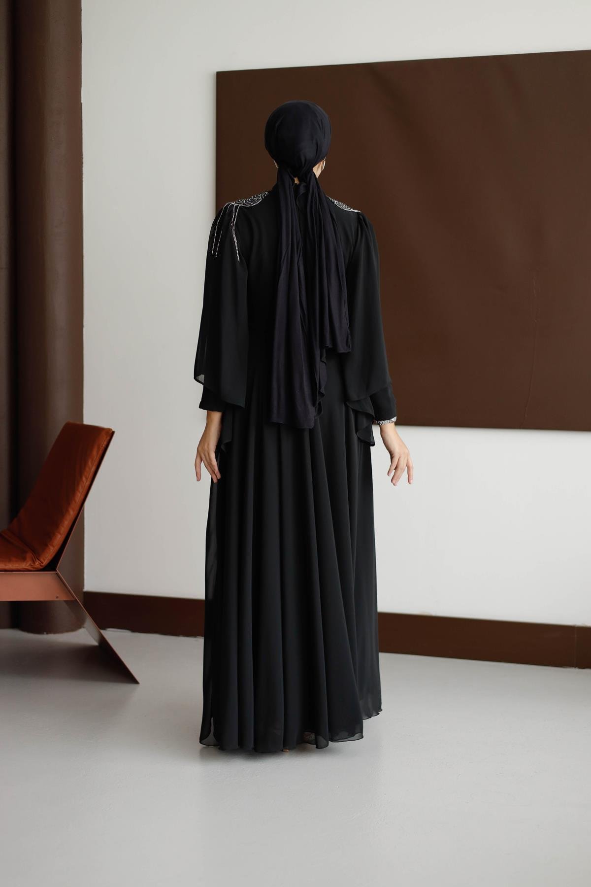 4803 T Abiye Elbise-Siyah