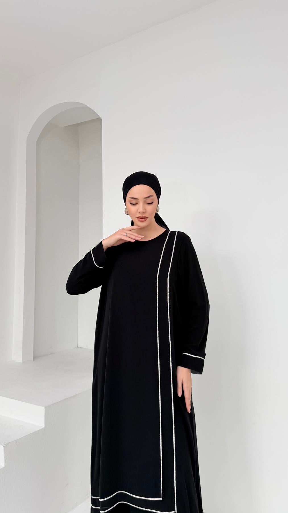 4874 T Abiye Elbise-Siyah