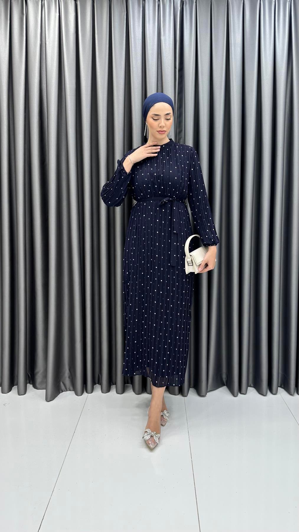 4890 S Bayan Elbise-Lacivert