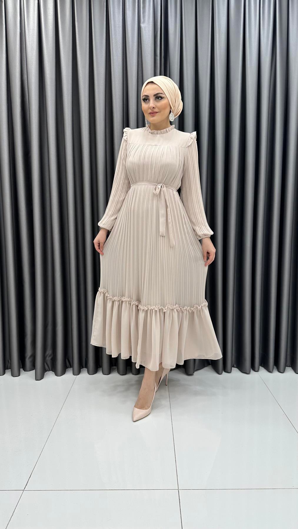 4910 S Bayan Elbise-Bej