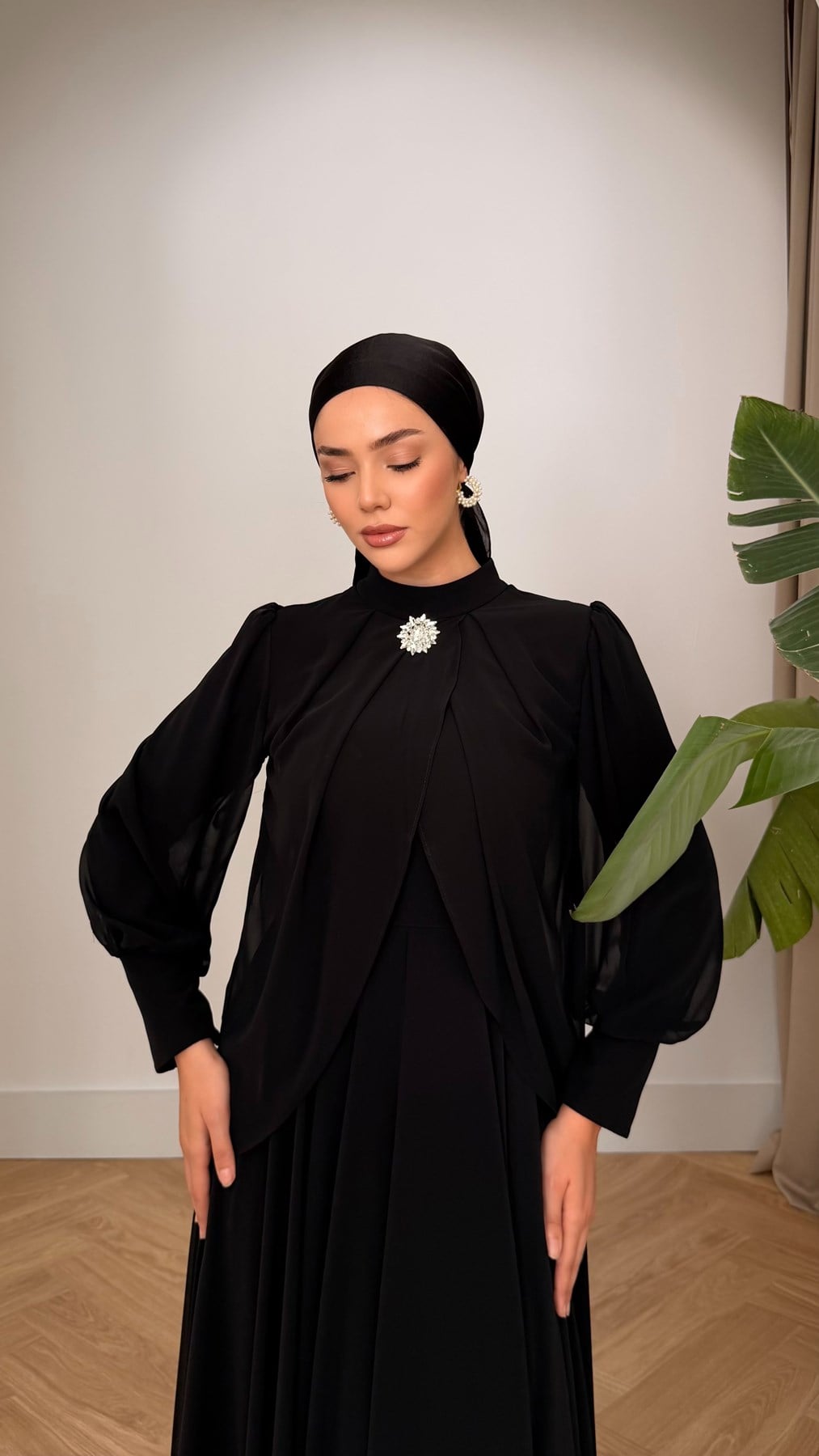 4948 T Bayan Elbise-Siyah