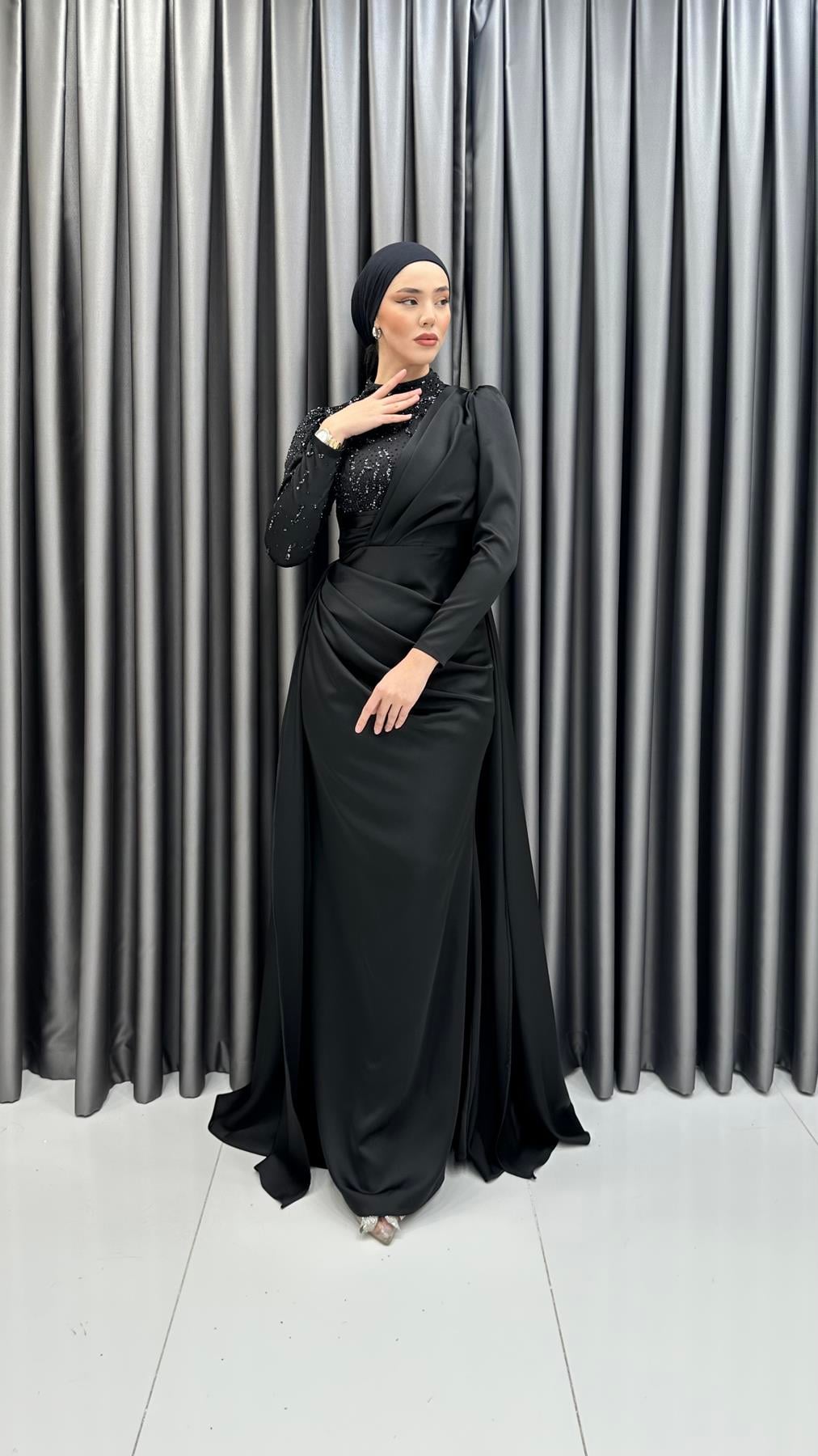 4976 Beauty Abiye-Siyah