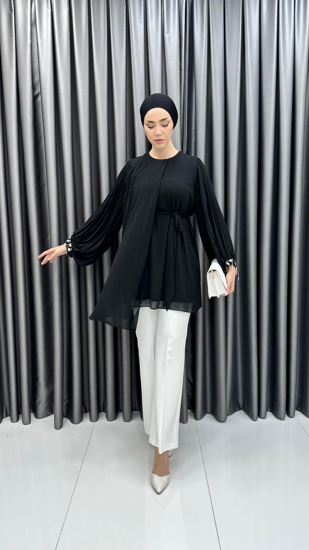 50257 F Bayan Tunik-Siyah