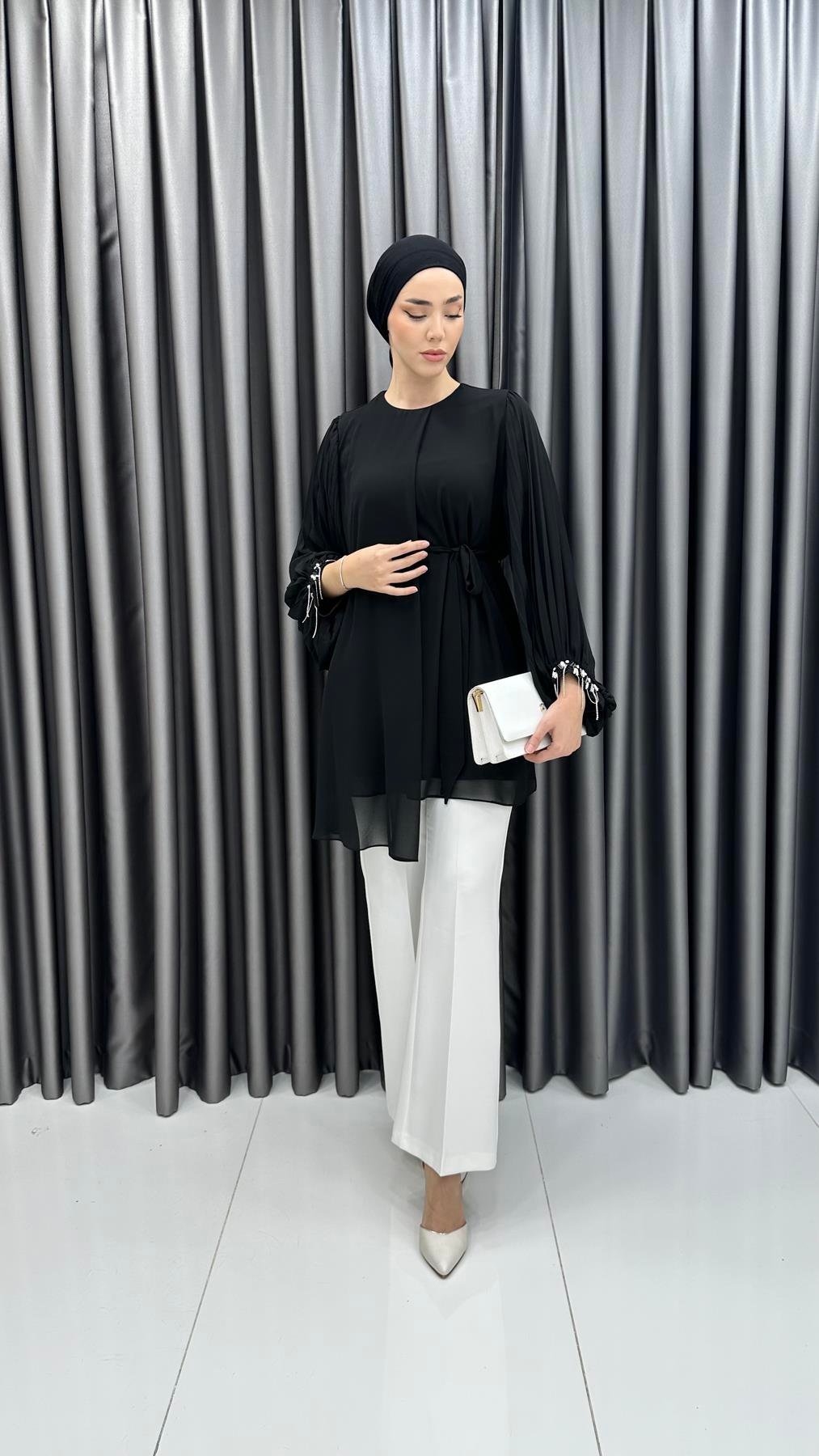 50257 F Bayan Tunik-Siyah