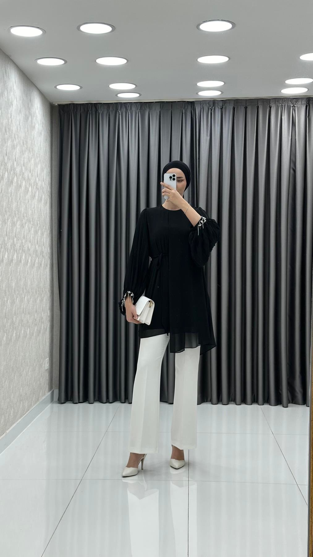 50257 F Bayan Tunik-Siyah