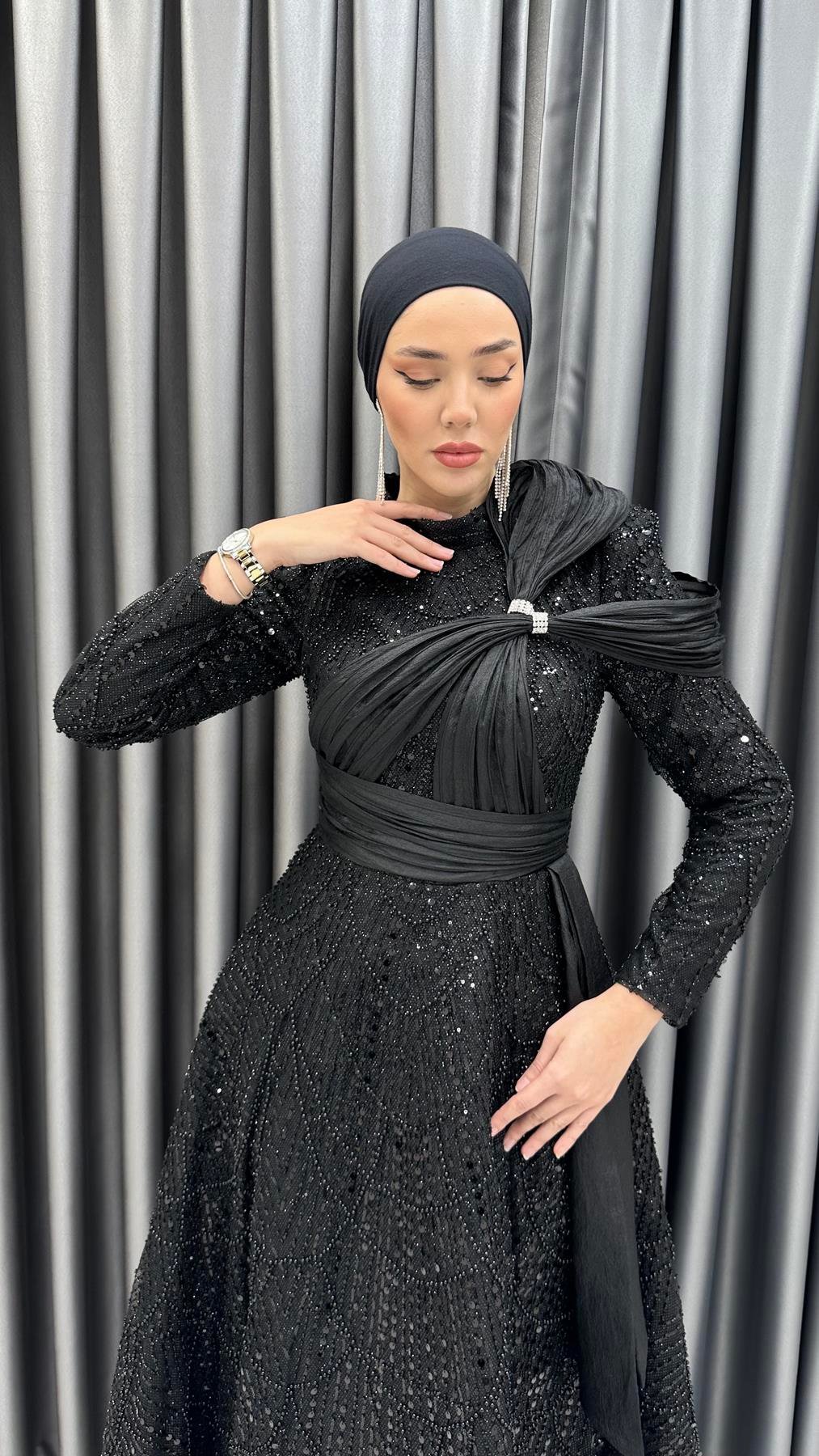 5039 Esmee Abiye-Siyah