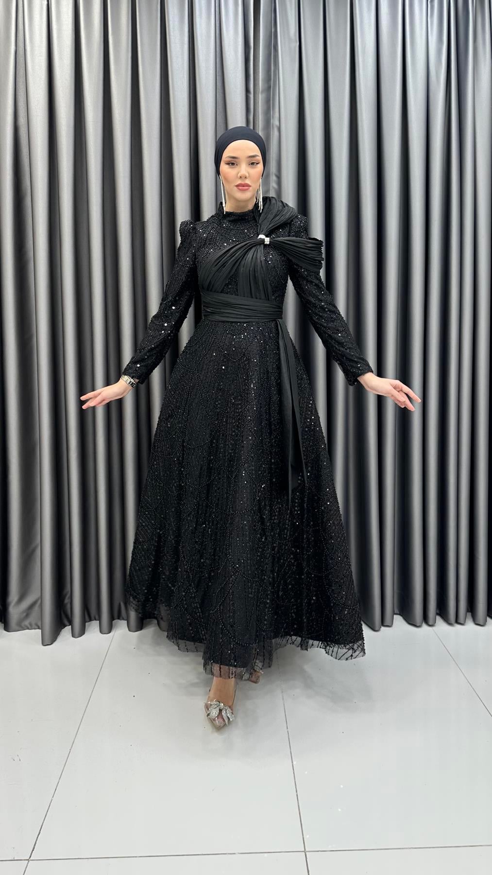 5039 Esmee Abiye-Siyah