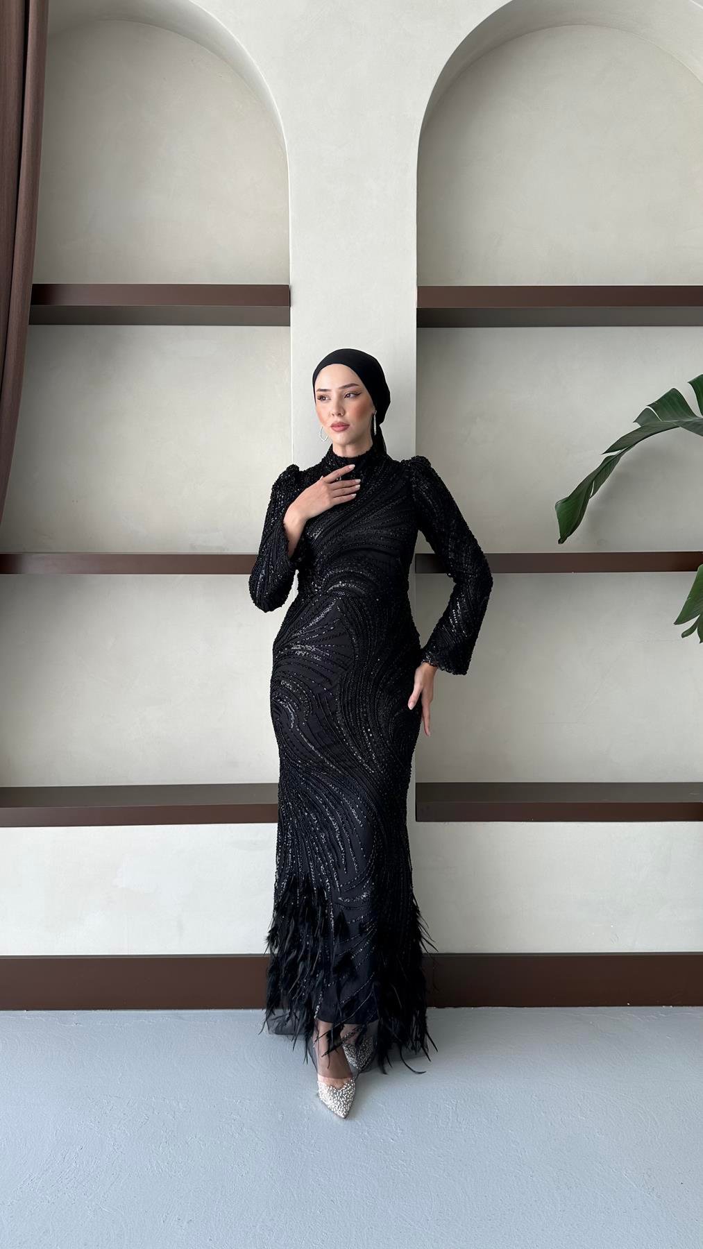 5039 H Ahenk Abiye-Siyah