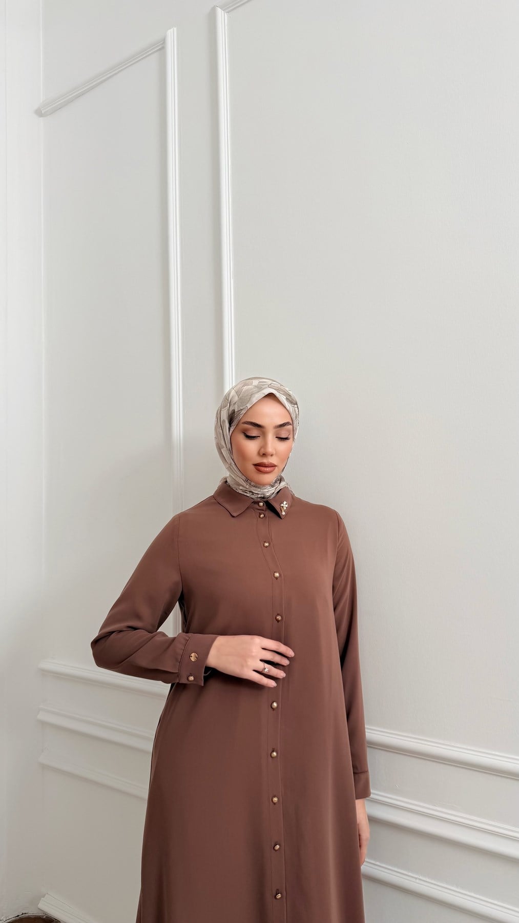 5105 N Bayan Tunik-Açık Kahve