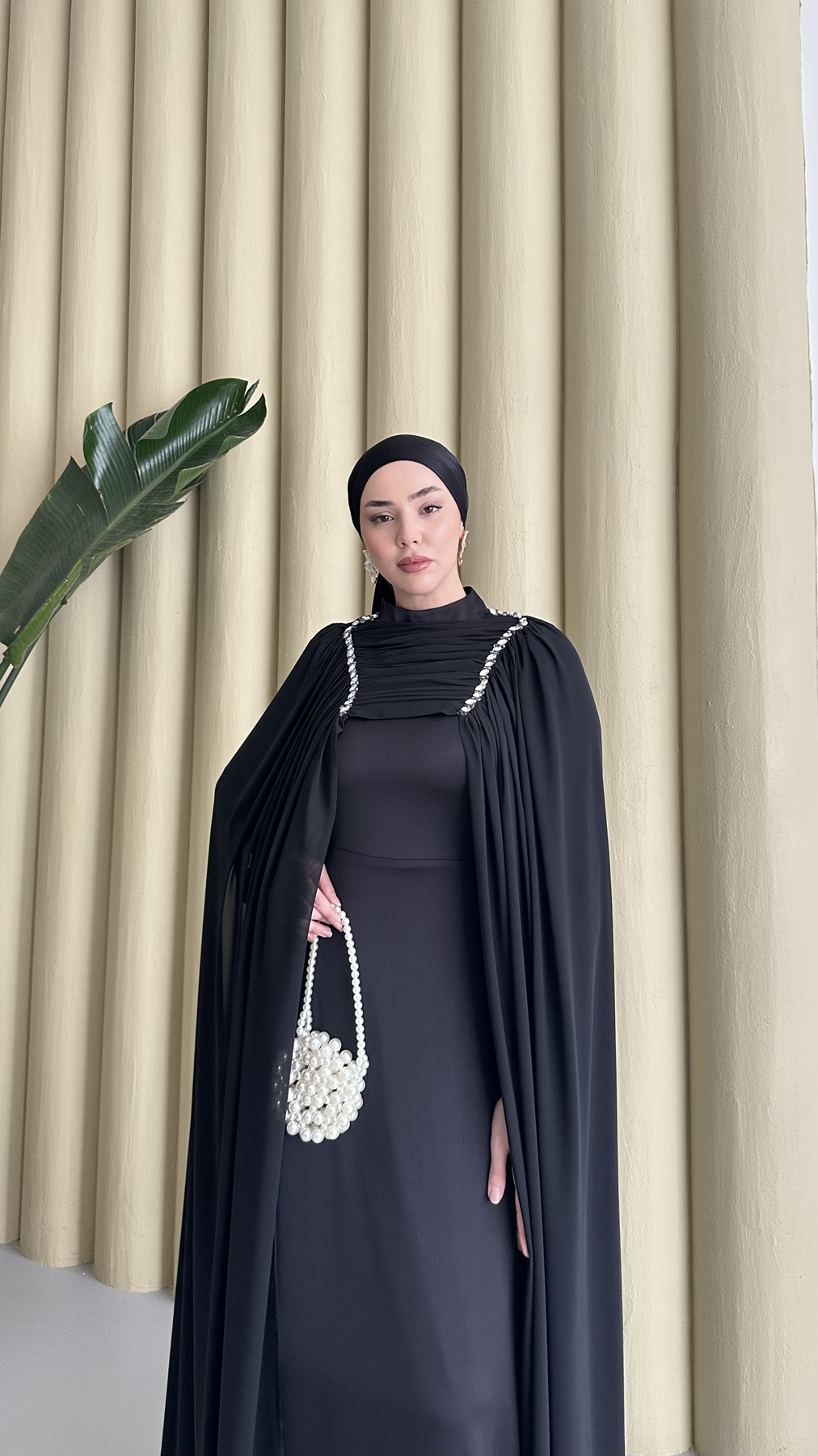 5214 H Ivory Abiye-Siyah