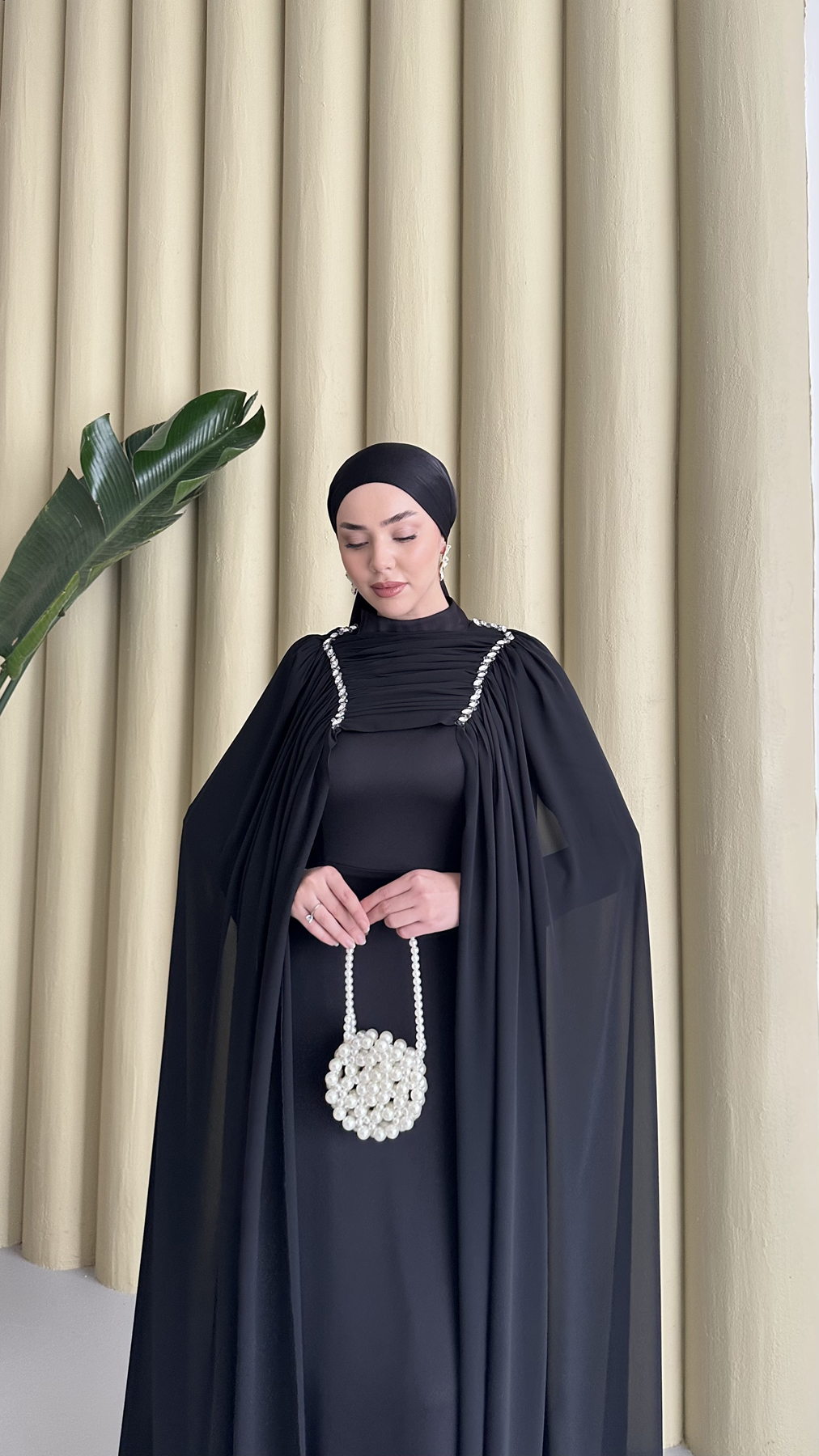 5214 H Ivory Abiye-Siyah