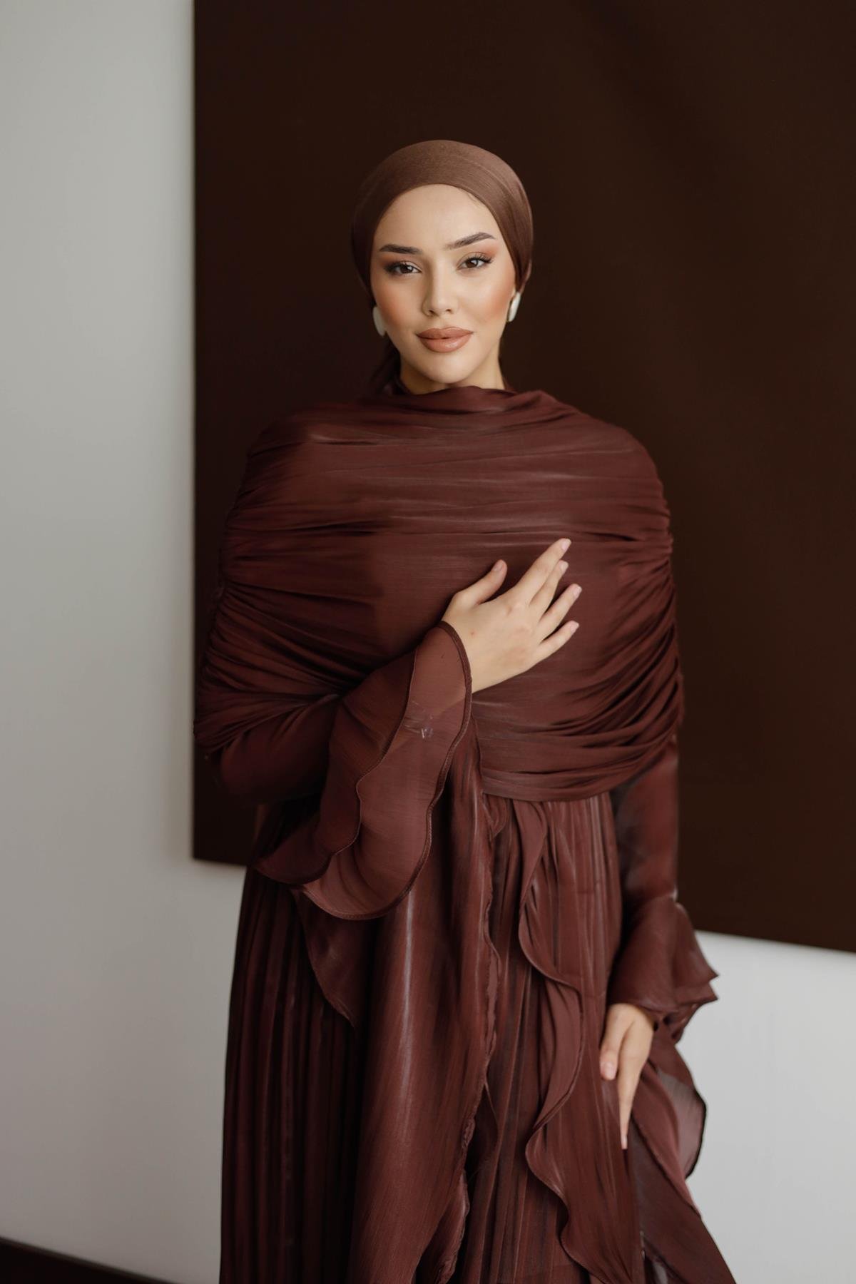 5398 D Elegance Abiye-Kahve Rengi