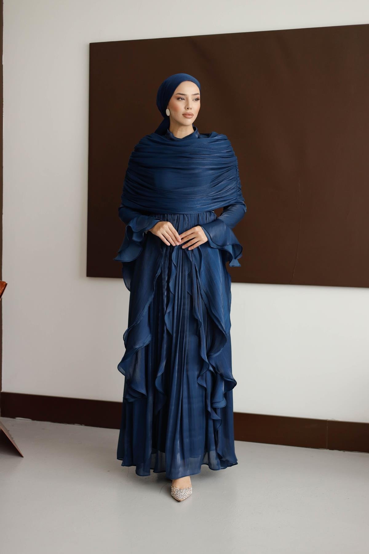 5398 D Elegance Abiye-Lacivert