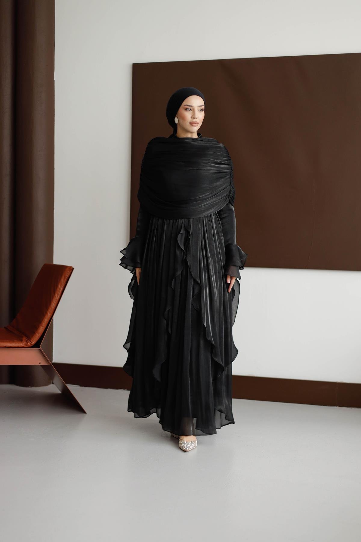 5398 D Elegance Abiye-Siyah