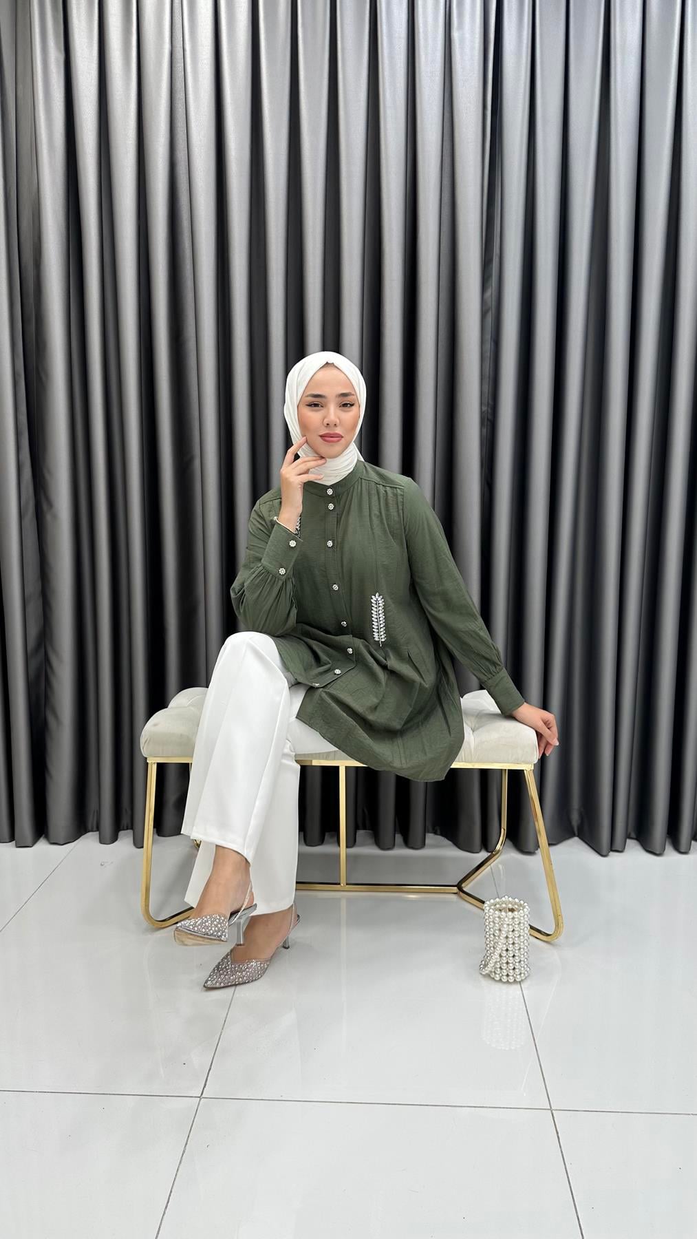 5599 B Bayan Tunik-Haki
