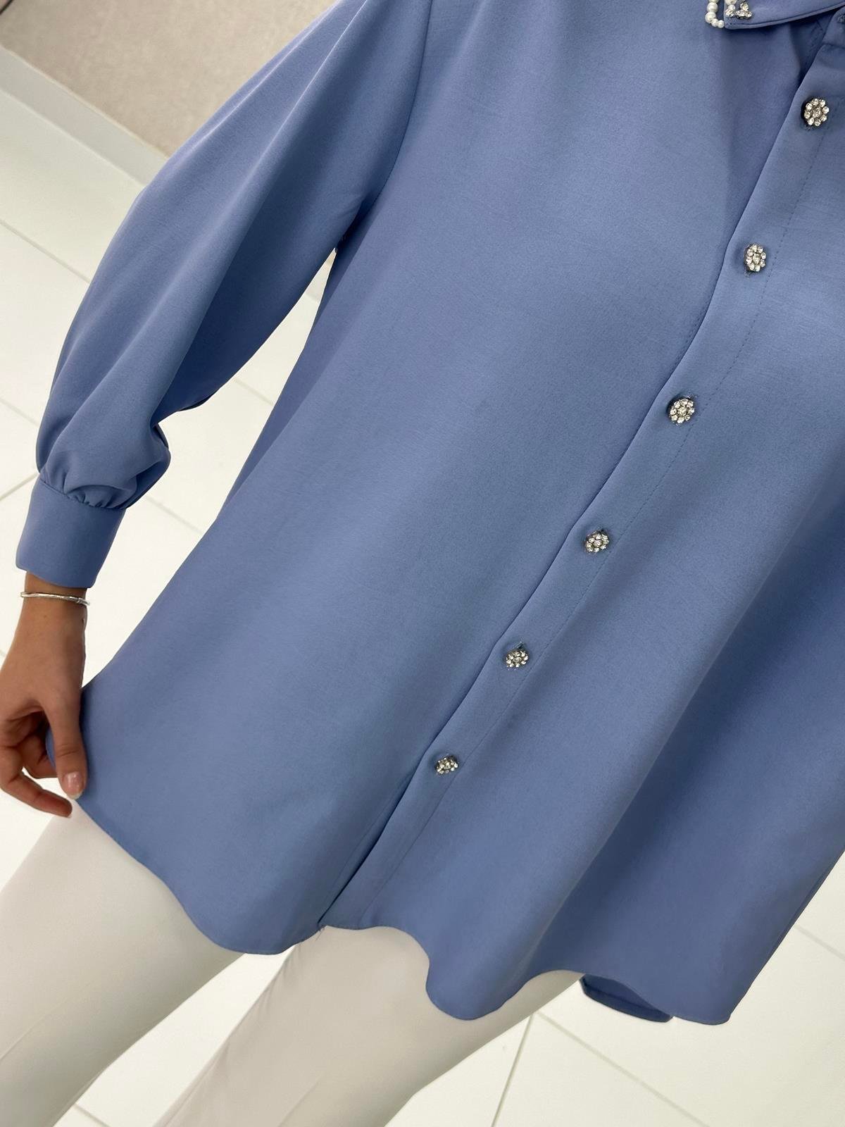 7272 L Bayan Tunik-Mavi