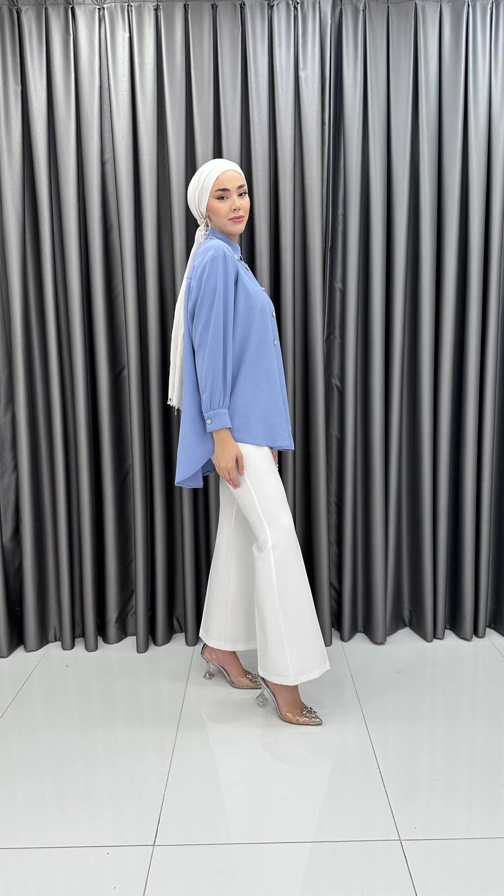 7272 L Bayan Tunik-Mavi