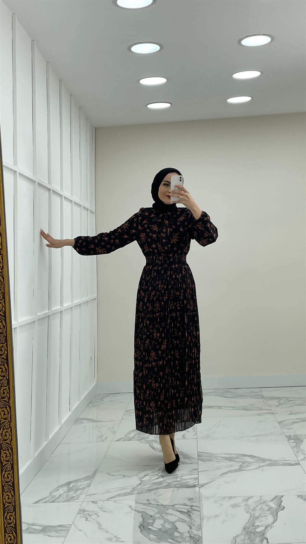 8144 A Desenli Elbise