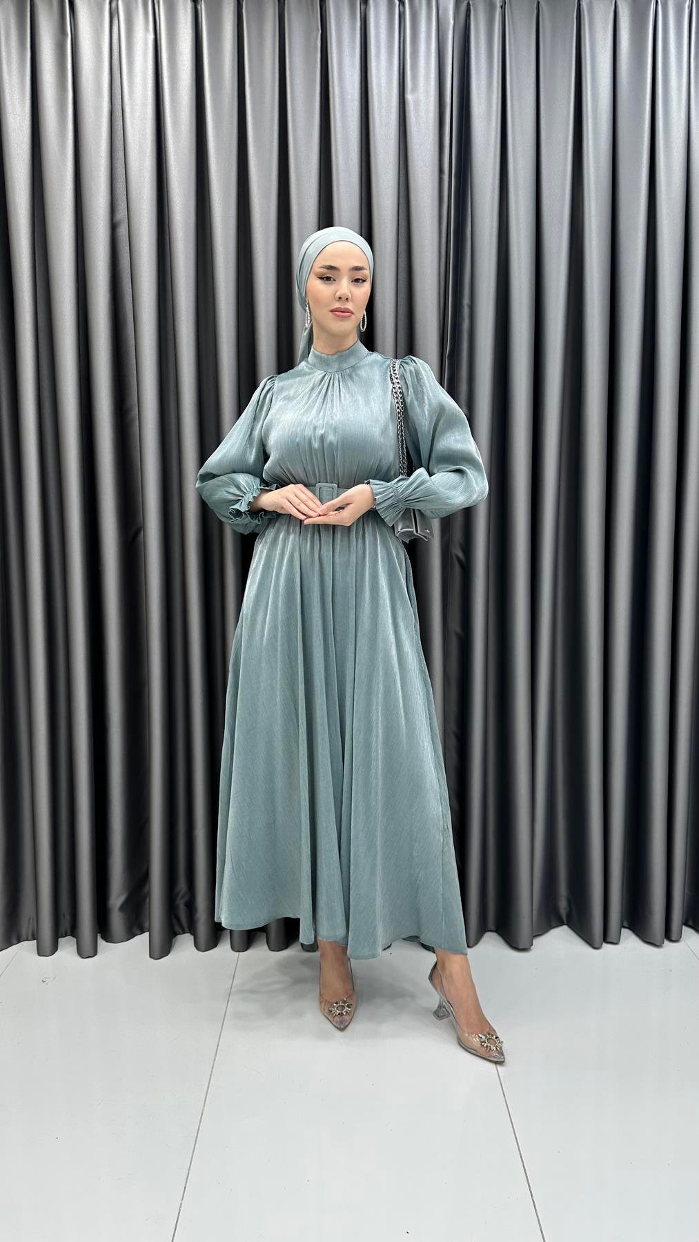 8260 H Bayan Elbise-Mint