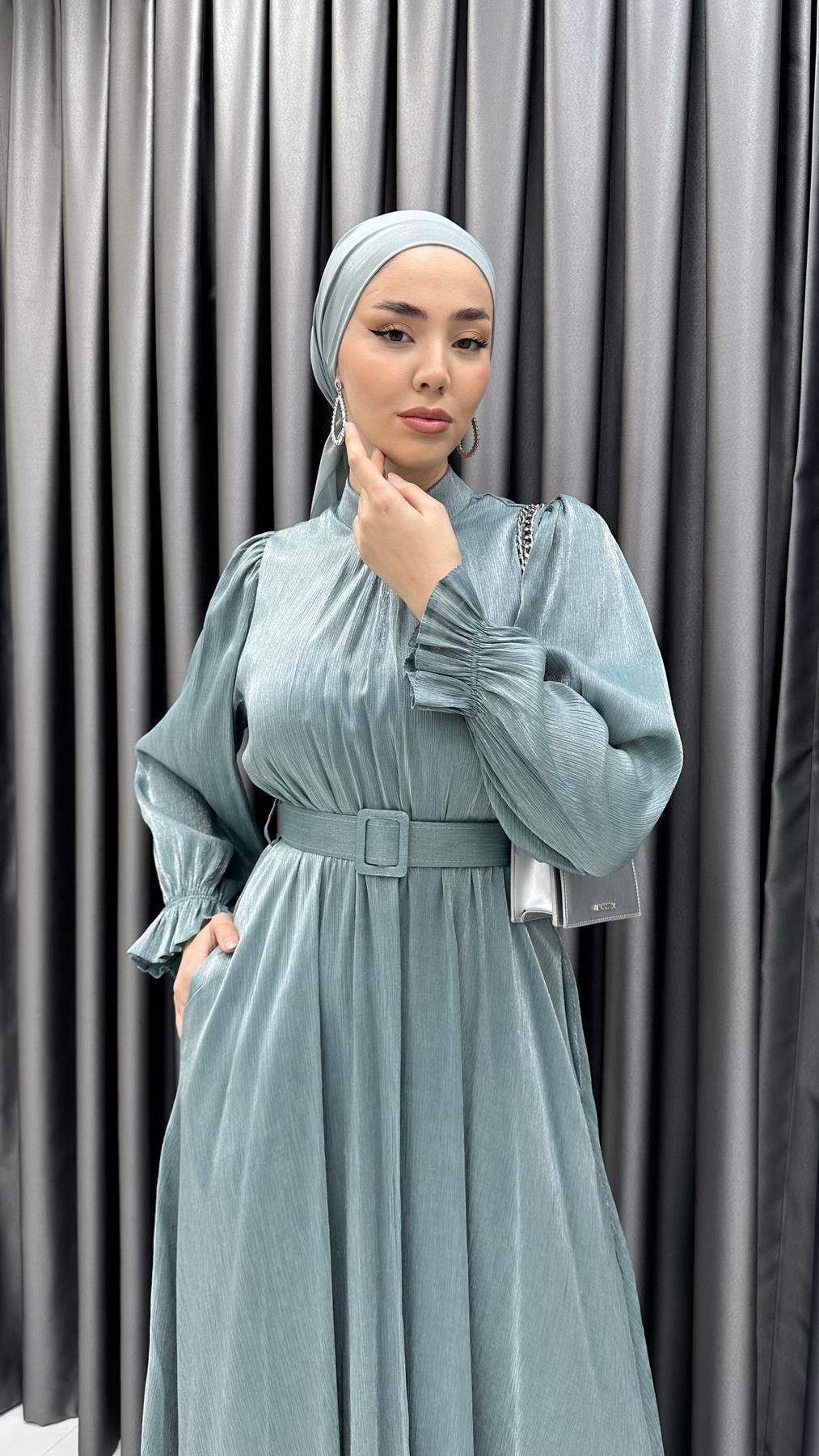 8260 H Bayan Elbise-Mint