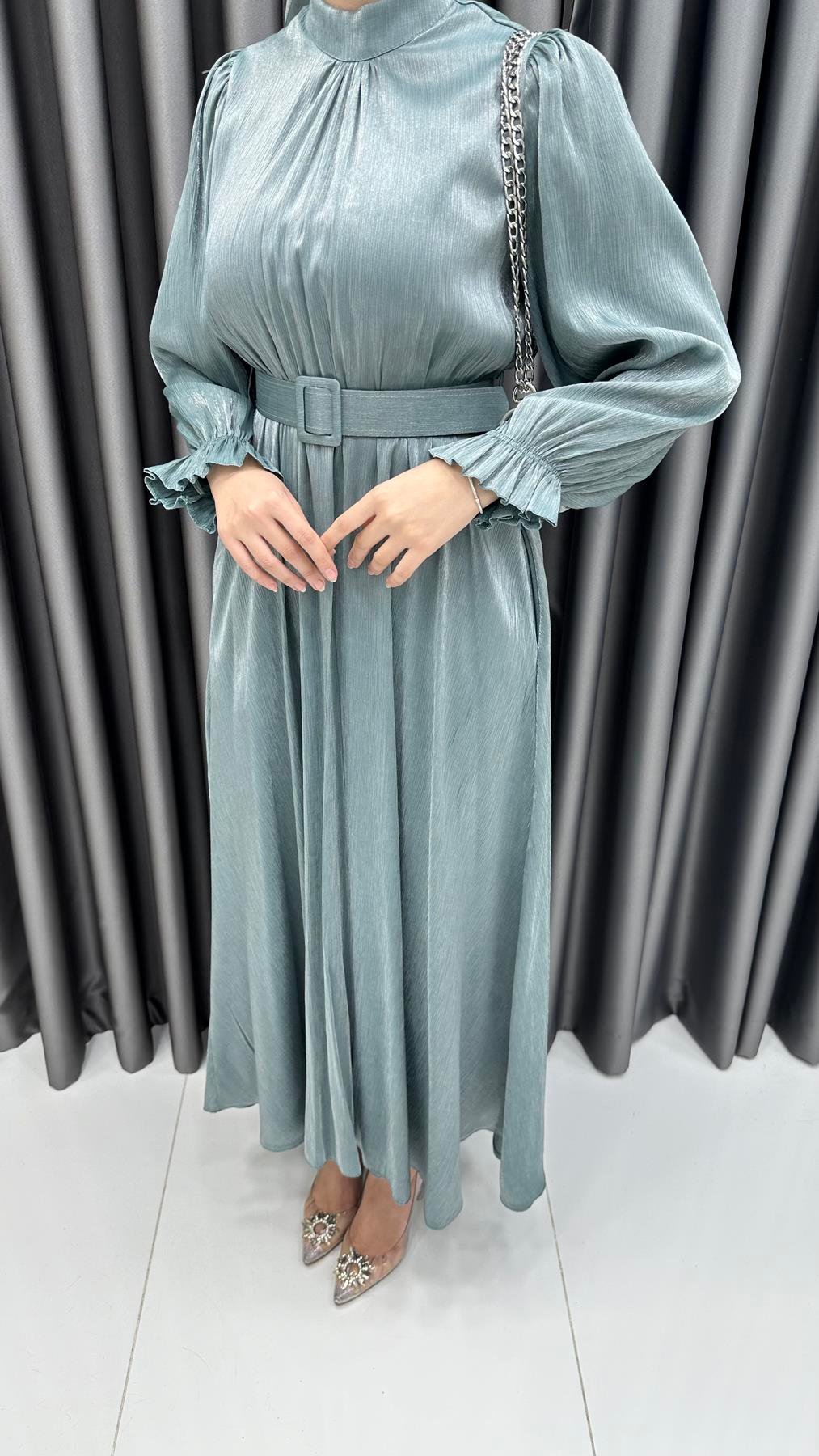 8260 H Bayan Elbise-Mint