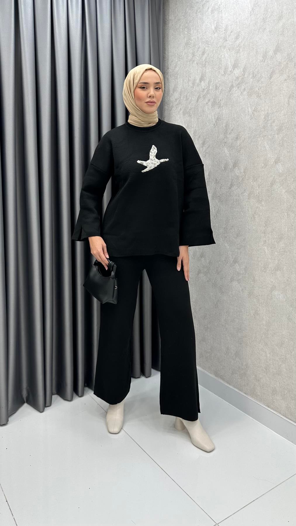 9001 W Triko Takım-Siyah