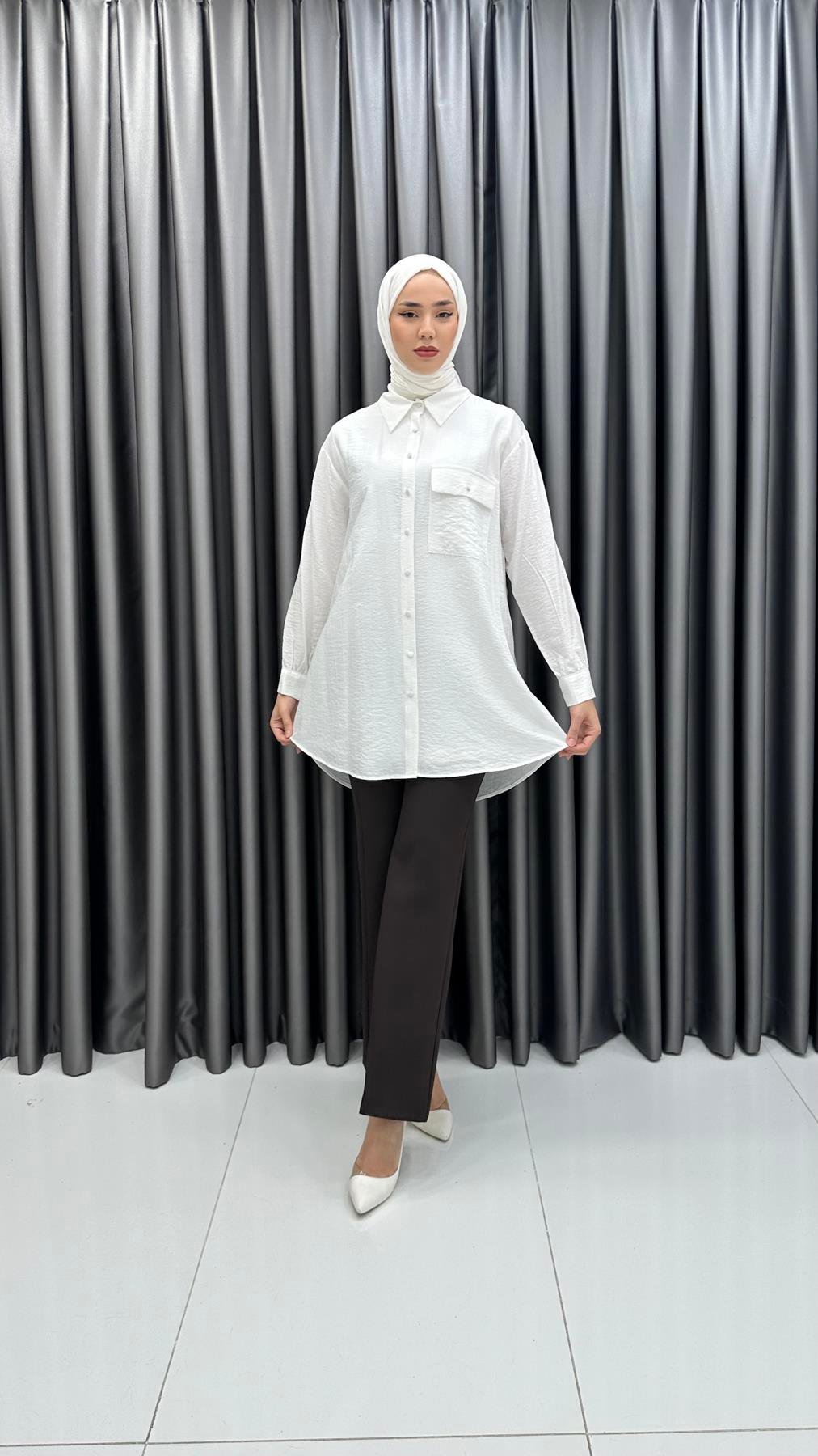 9765 Y Bayan Tunik-Ekru