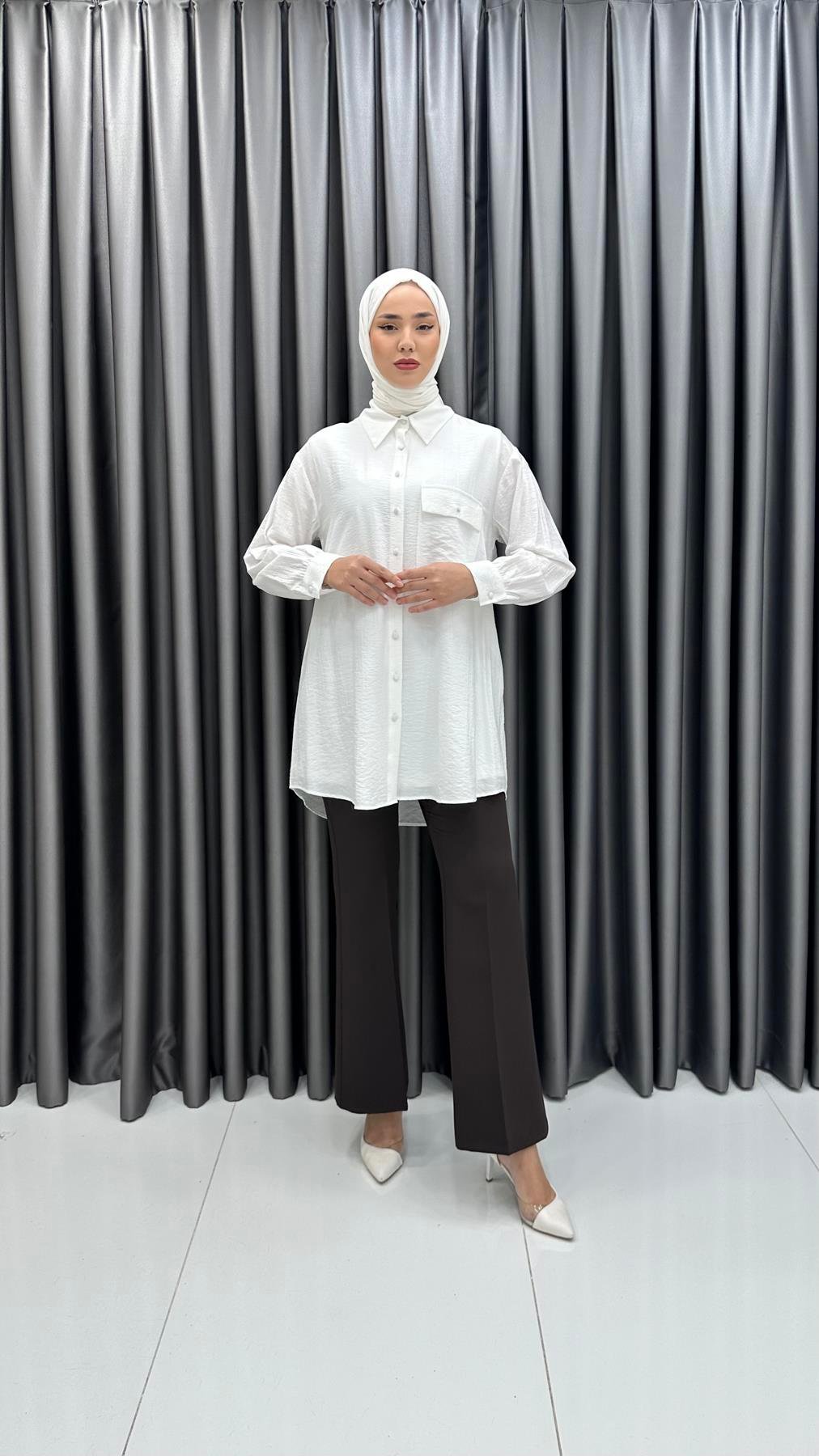 9765 Y Bayan Tunik-Ekru