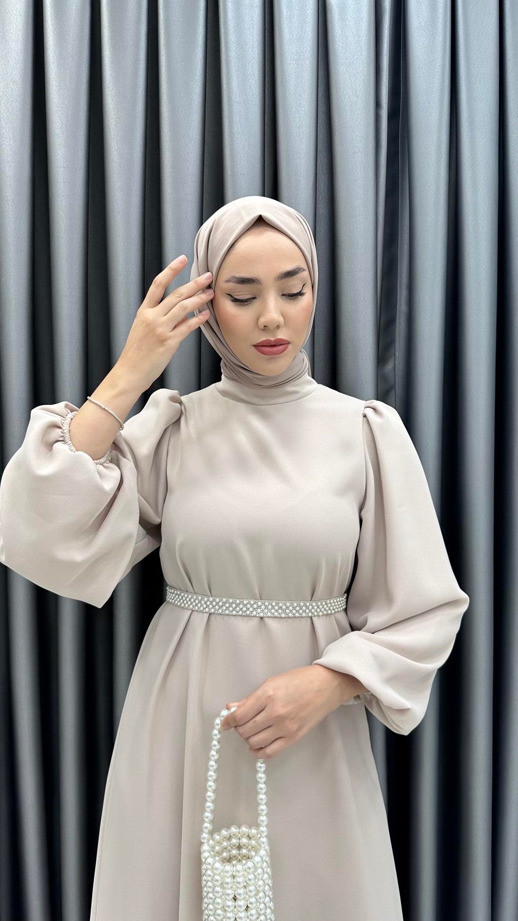 9879 Y Bayan Elbise-Taş